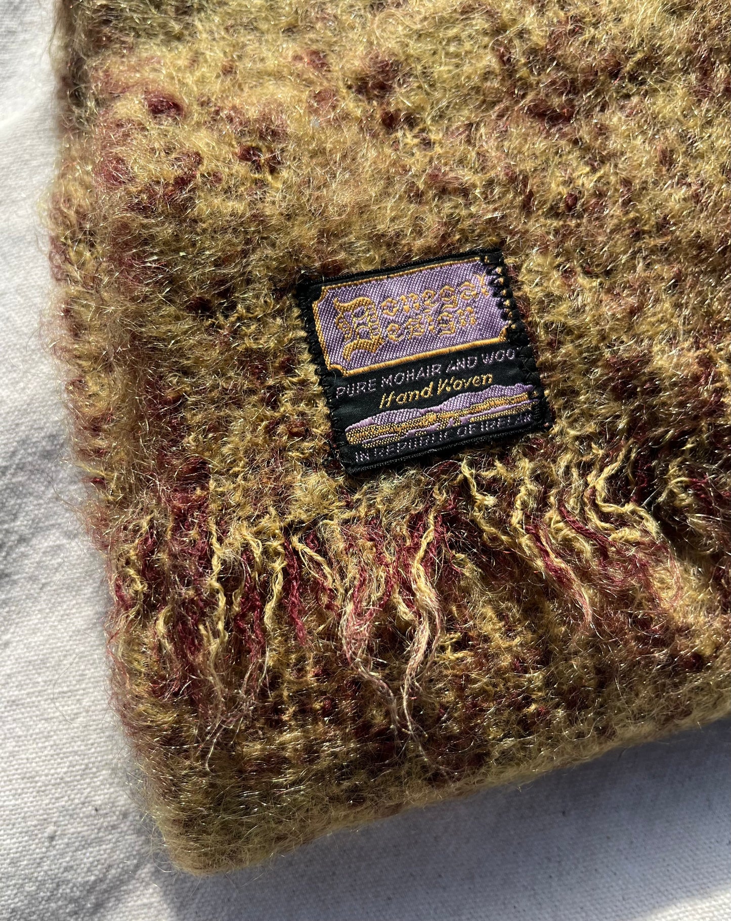 70s Donegal Designs Ireland Handwoven Mohair Scarf