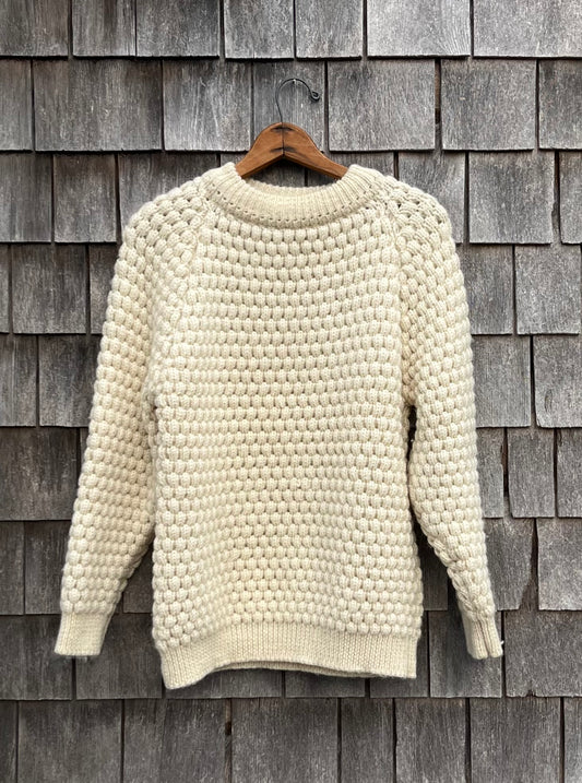 80s Angus MacBain Popcorn Knit Wool Sweater (L)