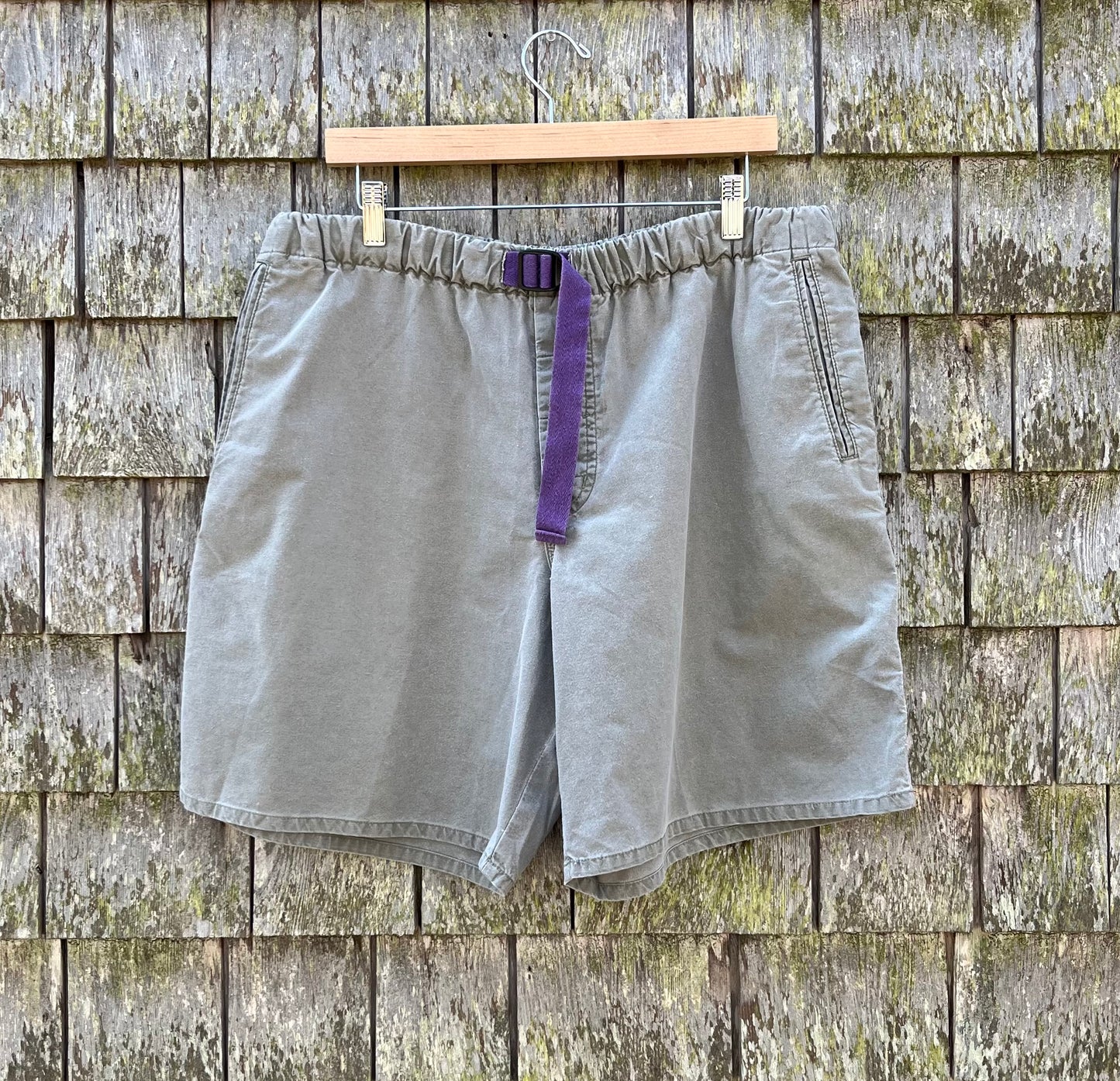90s Smith & Hawken Pigment Dyed Cotton Strap Shorts (36"/8.5")