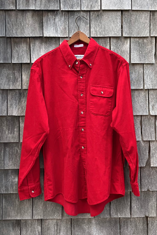 90s Puritan of Cape Cod Corduroy Button Down Shirt (L)