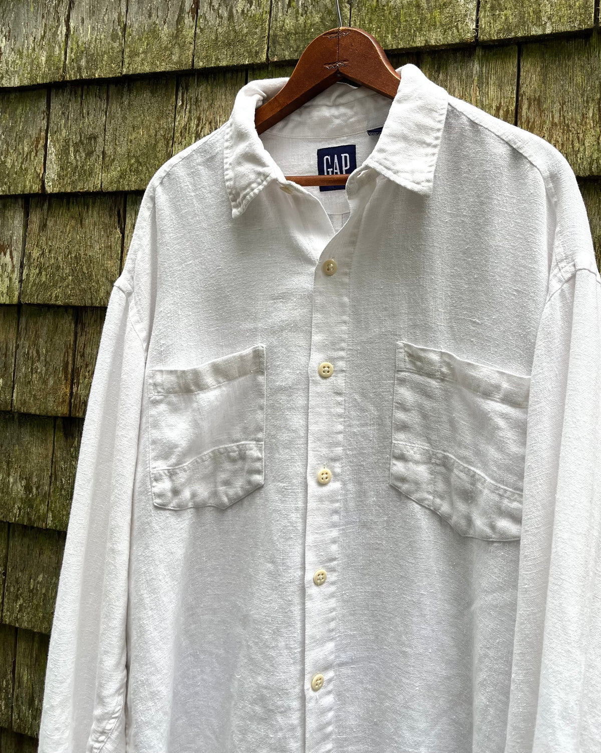 90s GAP Linen Button Front Shirt (XL)