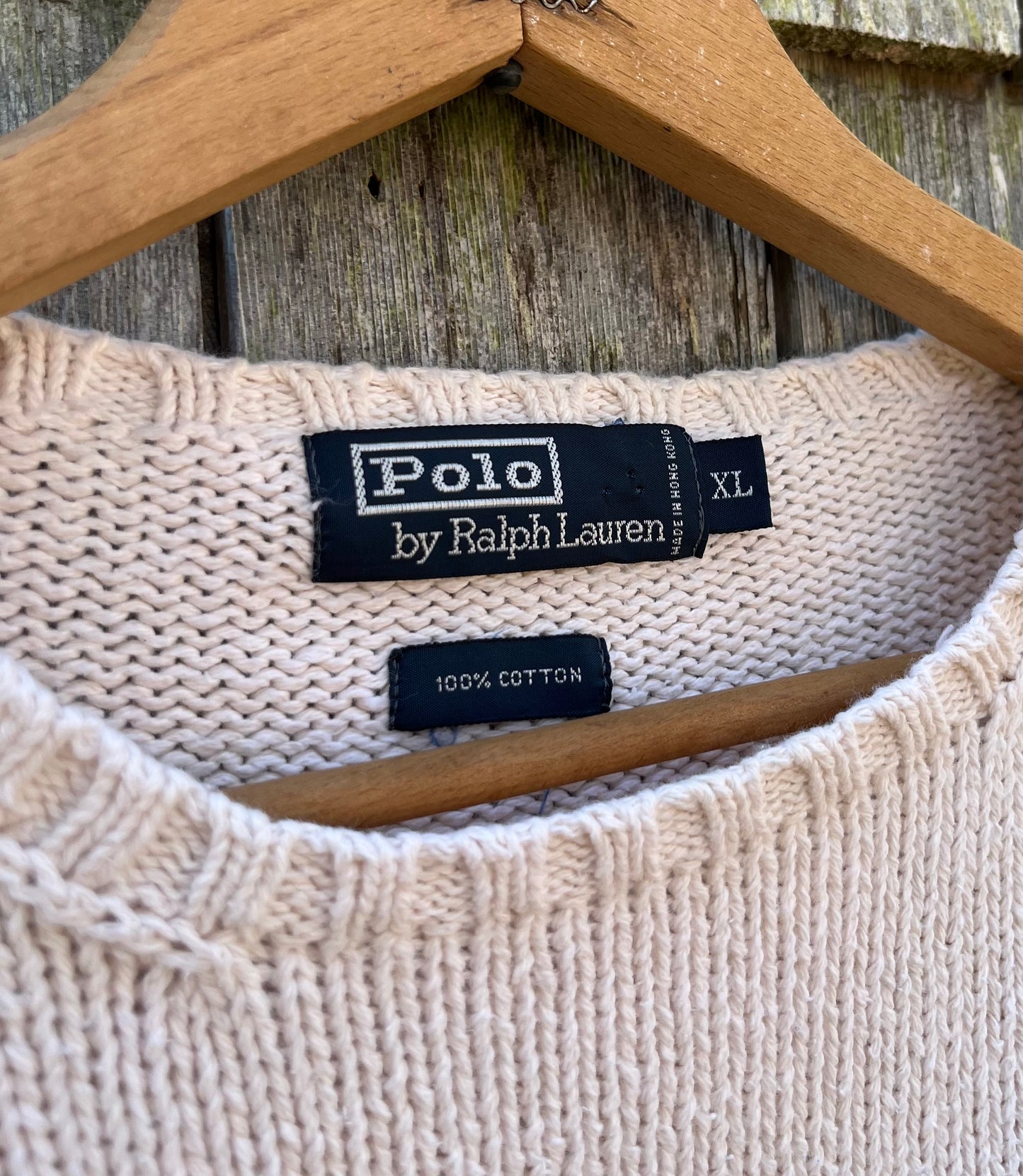 90s Polo Ralph Lauren Crewneck Cotton Knit Sweater (XL)