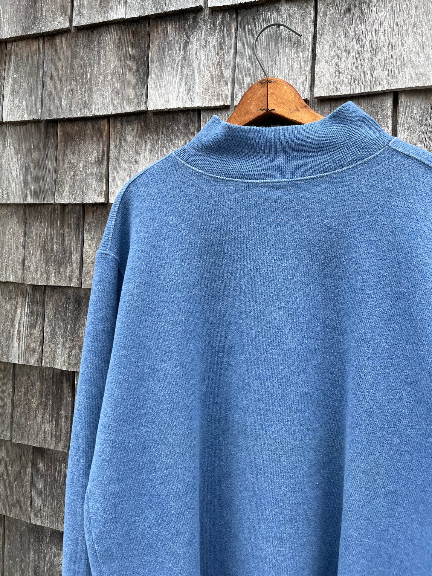 90s L.L. Bean Brushed Cotton Mock Neck Shirt (XL)