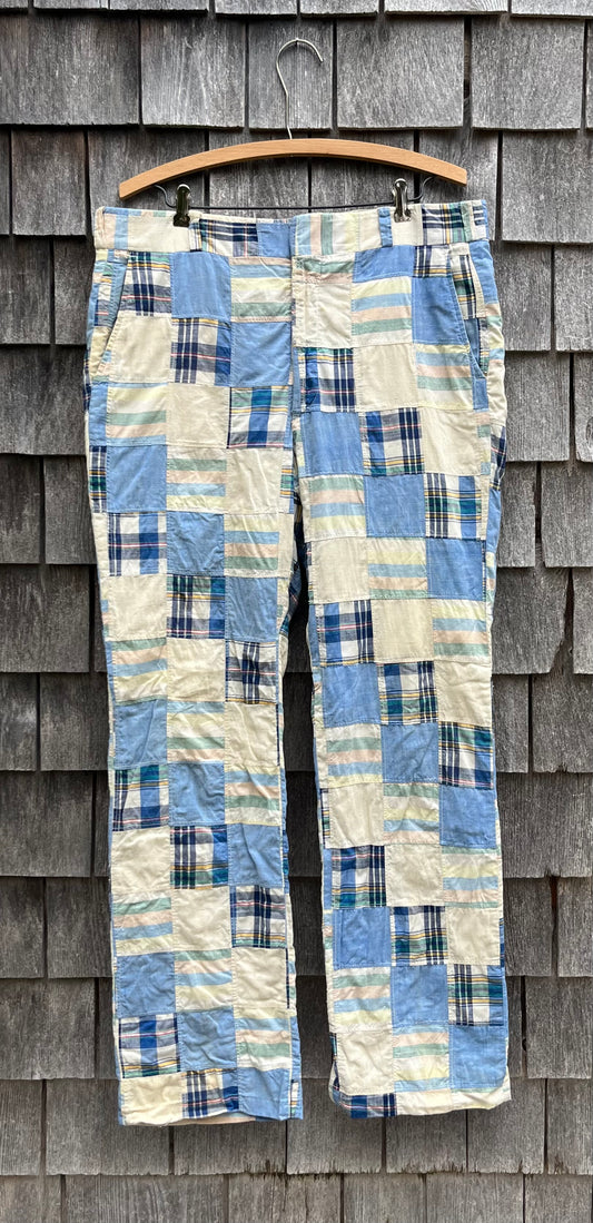 70s The Man of Distinction Patchwork Madras Trousers (36/32")