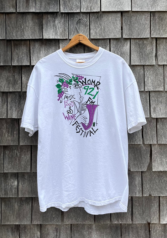 00s WOMR Provincetown Music Food & Wine Festival T-Shirt (L)