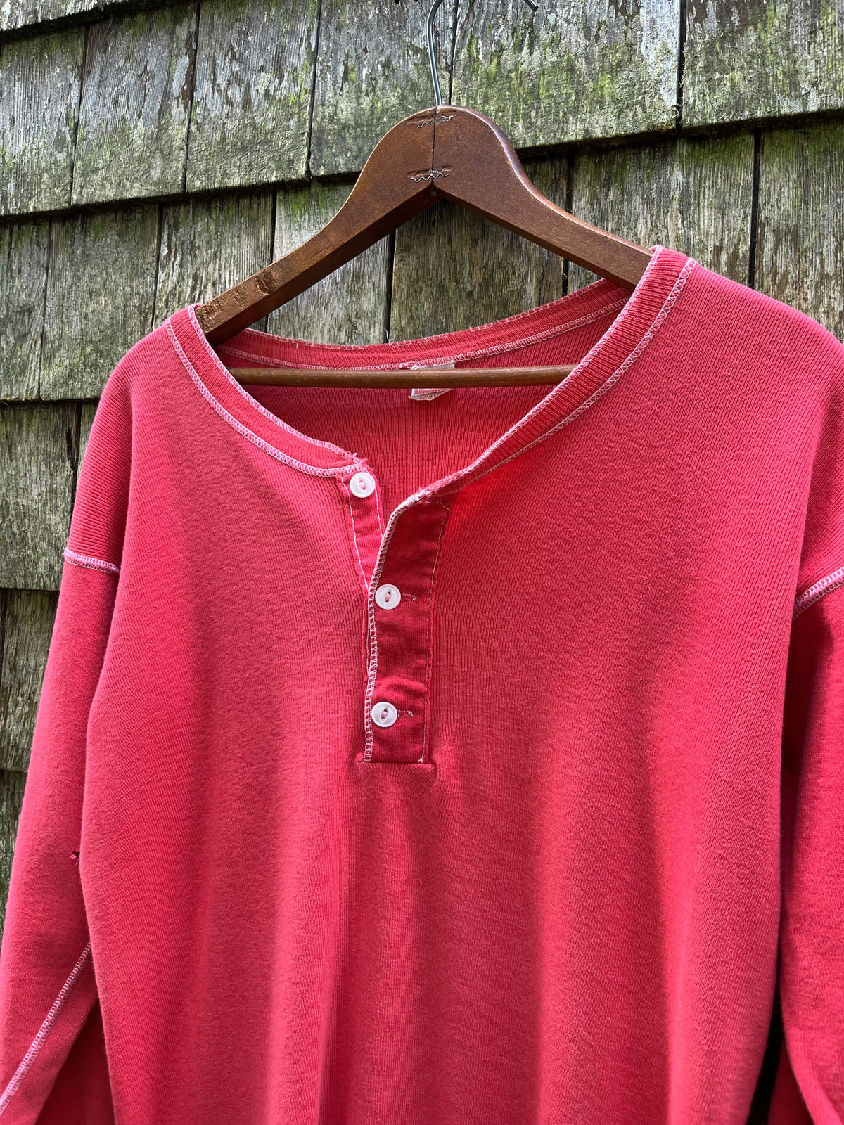 70s Healthknit Cotton Henley Shirt (S)