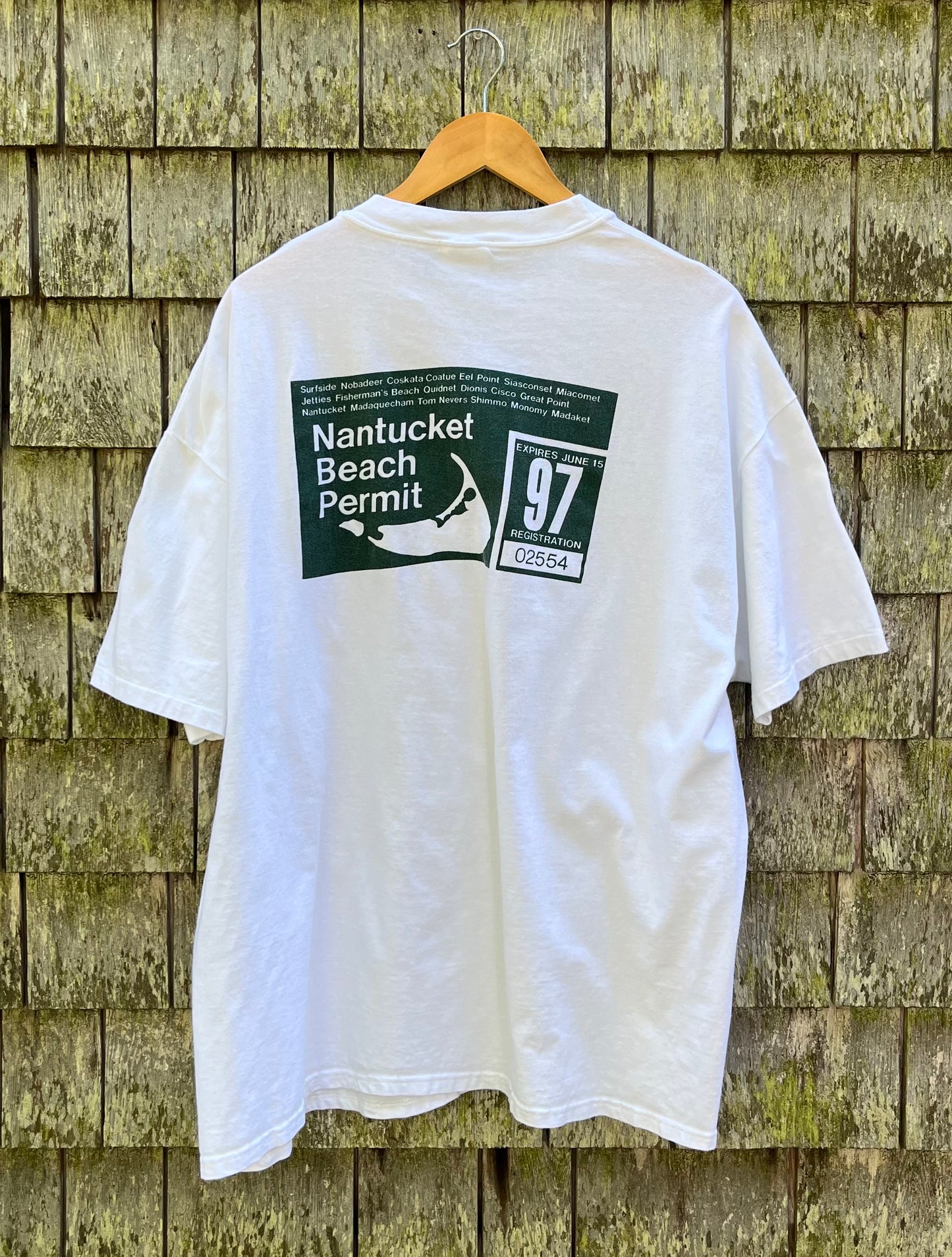 90s Nantucket Beach Permit T-Shirt (XL/XXL)