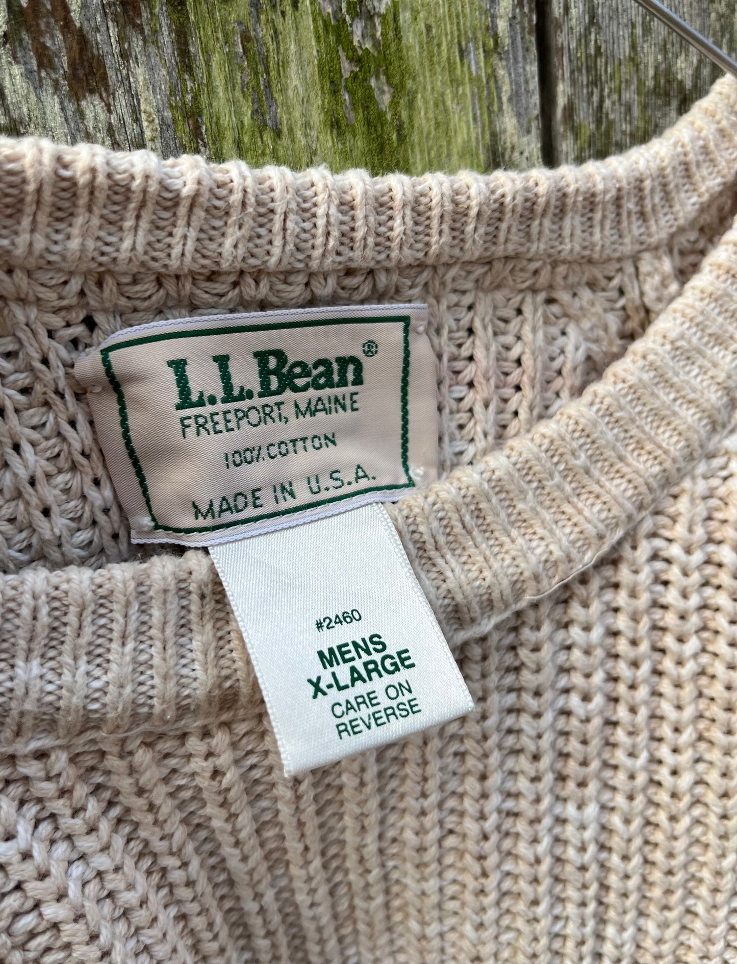 90s L.L. Bean Cotton Shaker Stitch Sweater (XL)