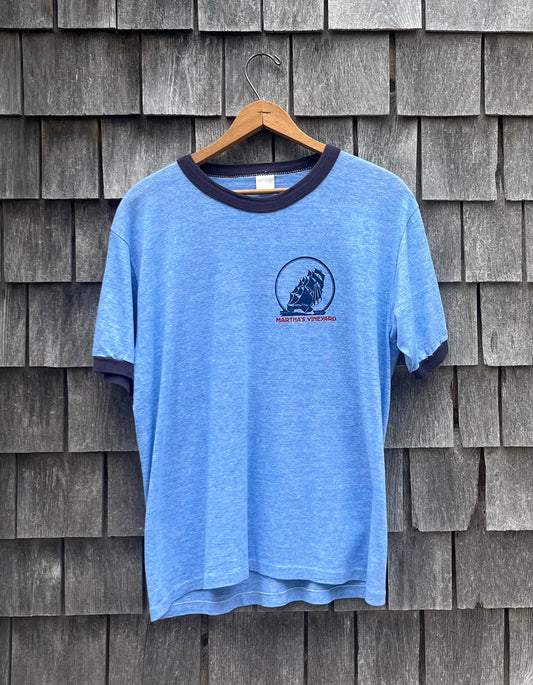 80s Martha’s Vineyard Ringer T-Shirt (M)
