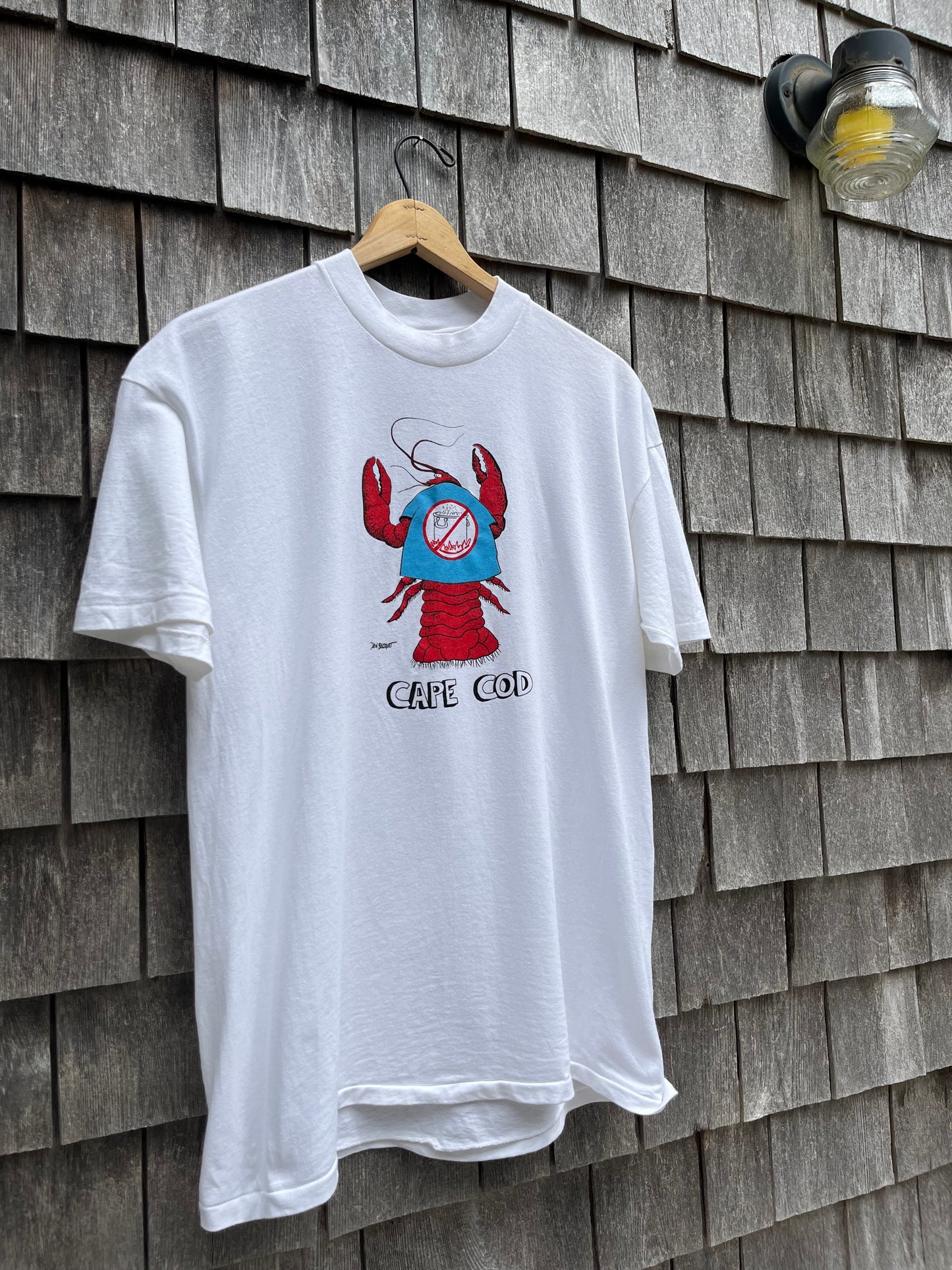 90s Cape Cod Don Bousquet Anti-Pot Lobster T-Shirt (XL)