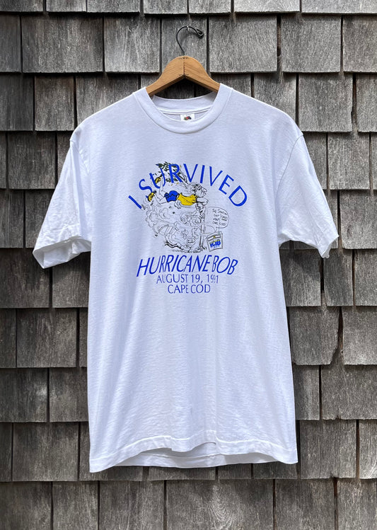 90s I Survived Hurricane Bob Cape Cod T-Shirt (L)