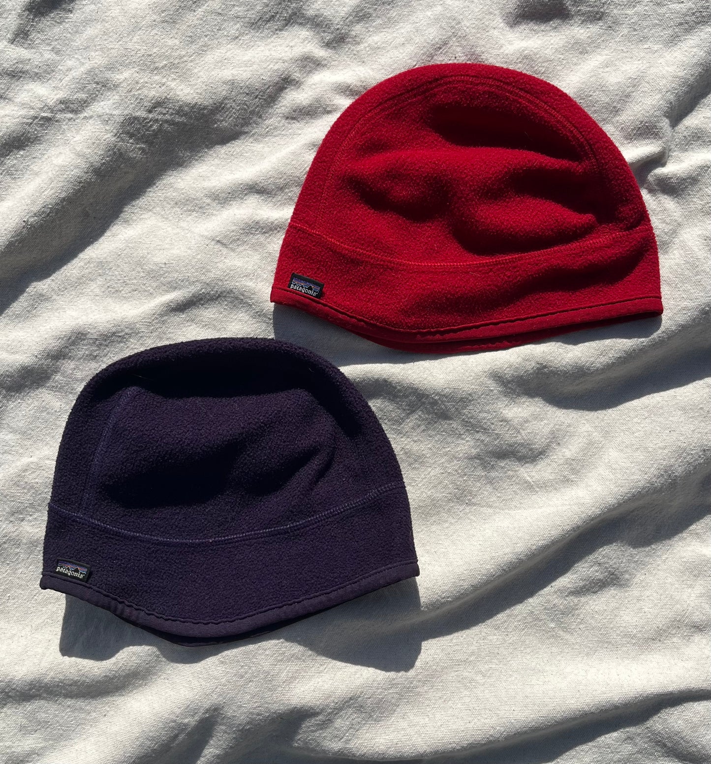 90s Patagonia Lightweight Fleece Beanies (x2) (Large)