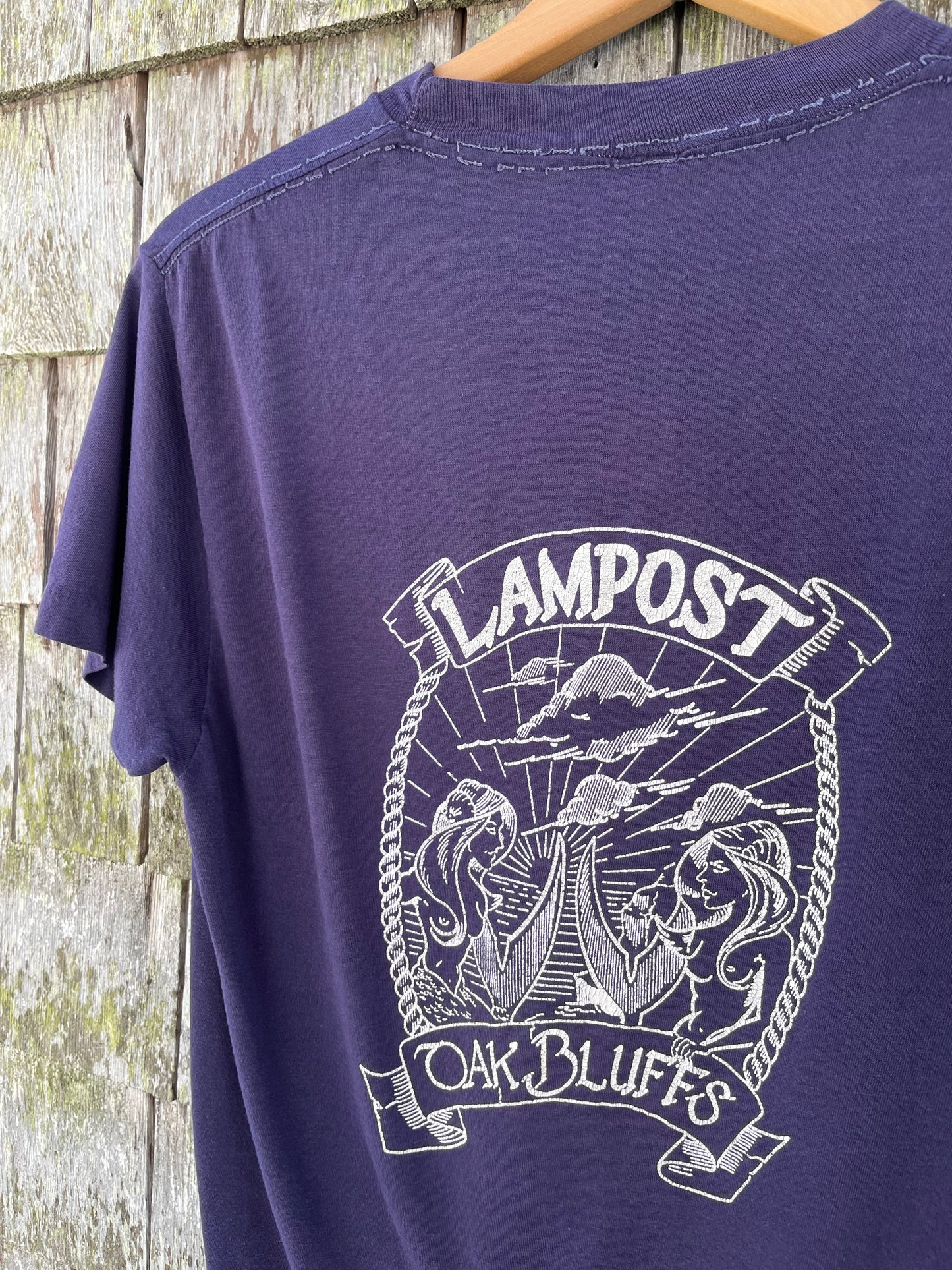80s Lampost Oak Bluffs Martha’s Vineyard Pocket T-Shirt (S)