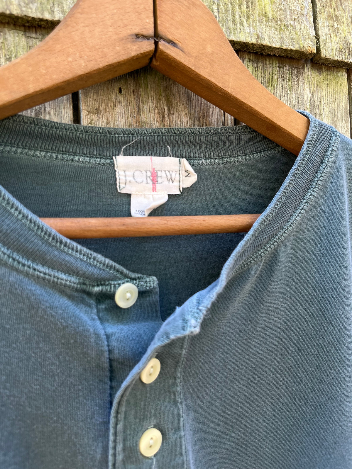 90s J.Crew Cotton Henley Shirt (L)