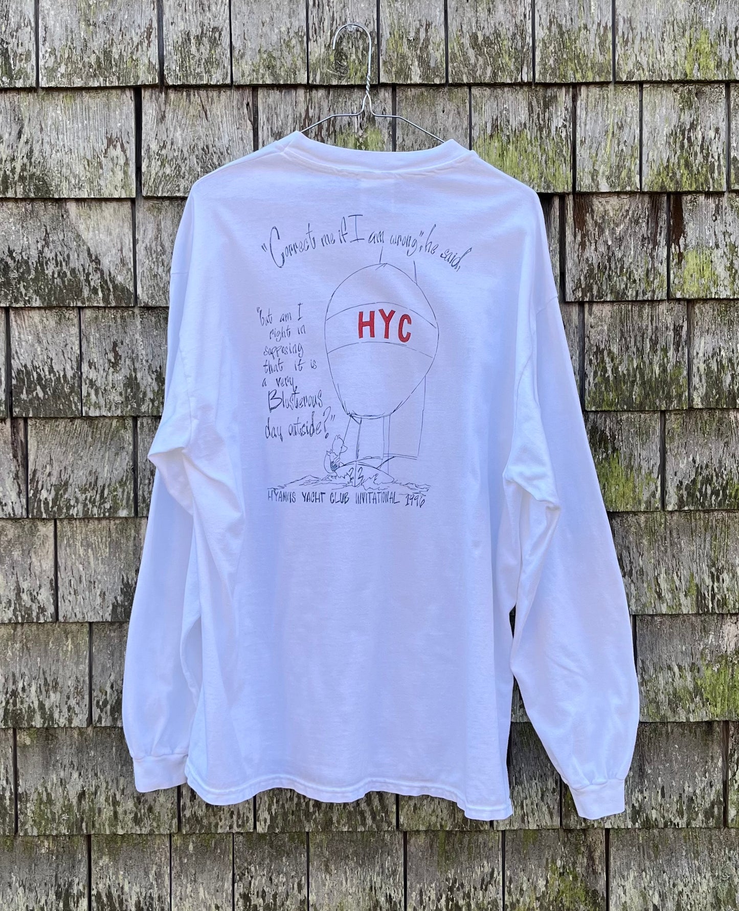 90s Hyannis Yacht Club Invitational Race Winnie The Pooh Long Sleeve T-Shirt (L/XL)