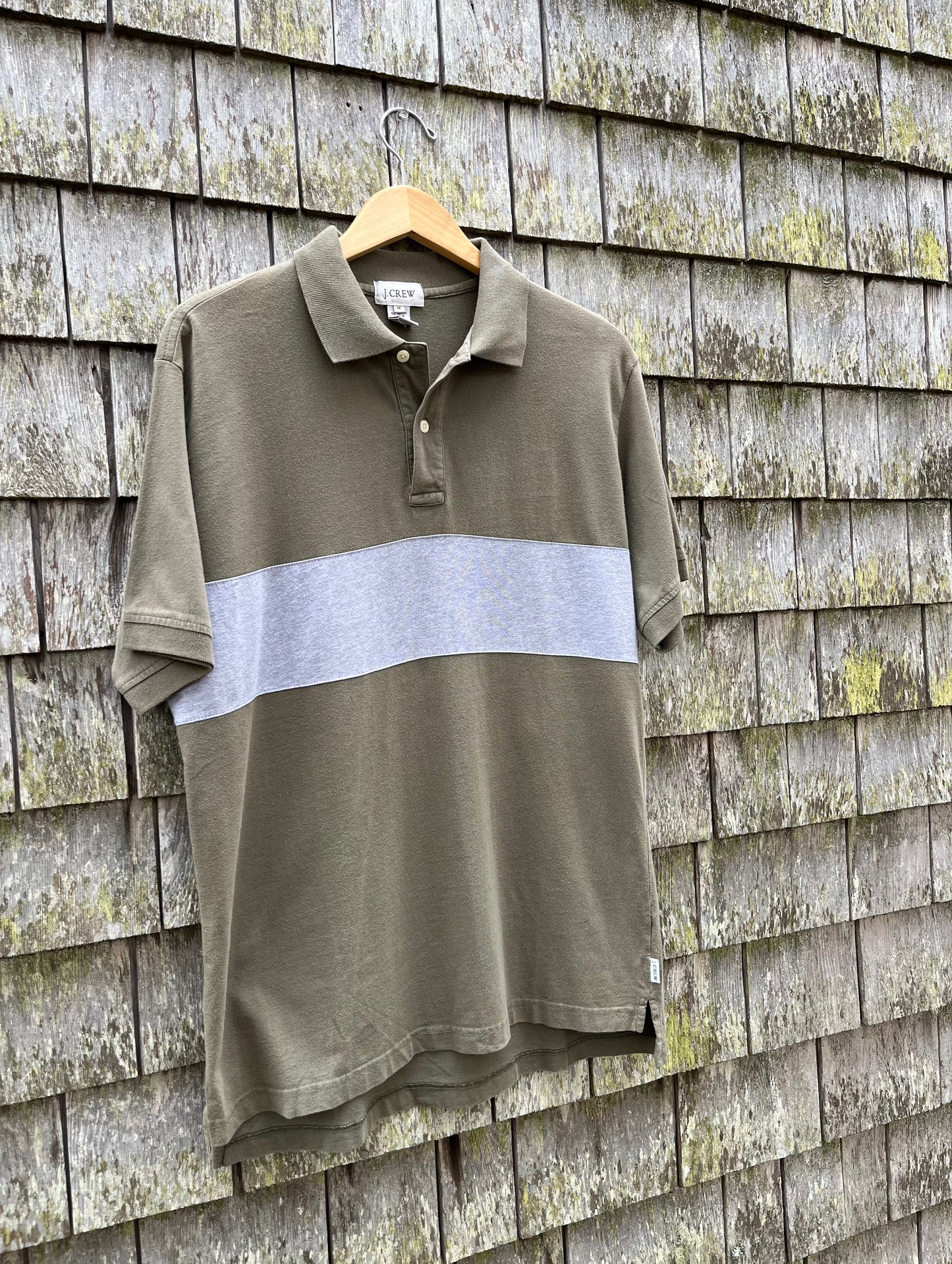 00s J.Crew Striped Polo Shirt (L)