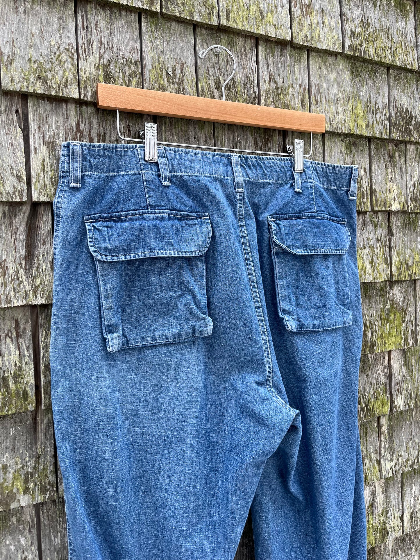 90s Polo Ralph Lauren Cotton Chambray Fatigue Style Pants (36/30)
