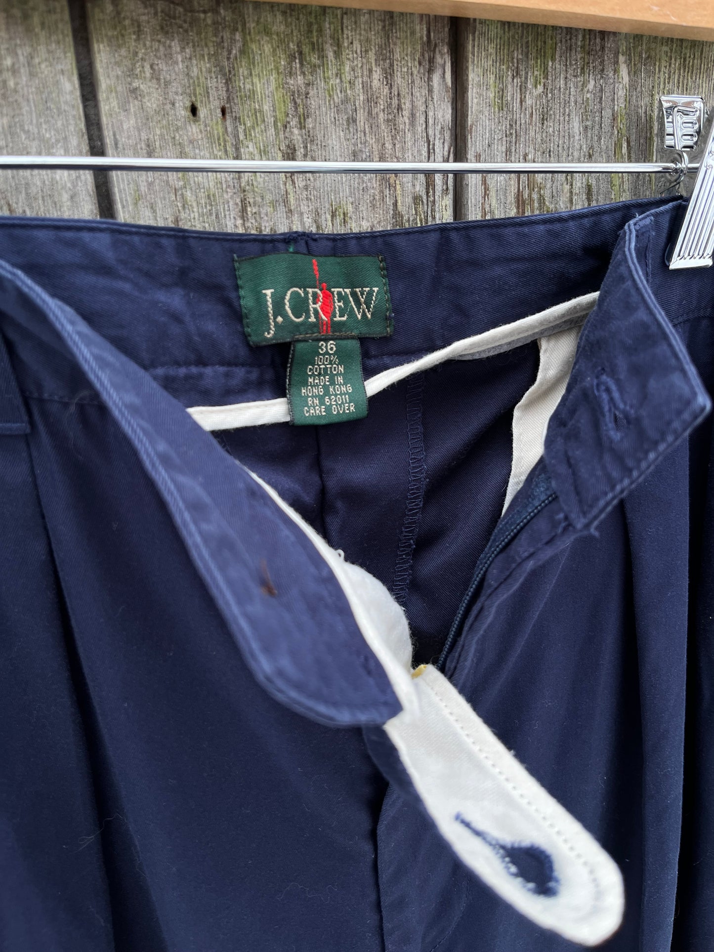 90s J.Crew Pleated Cotton Trousers (34/34)