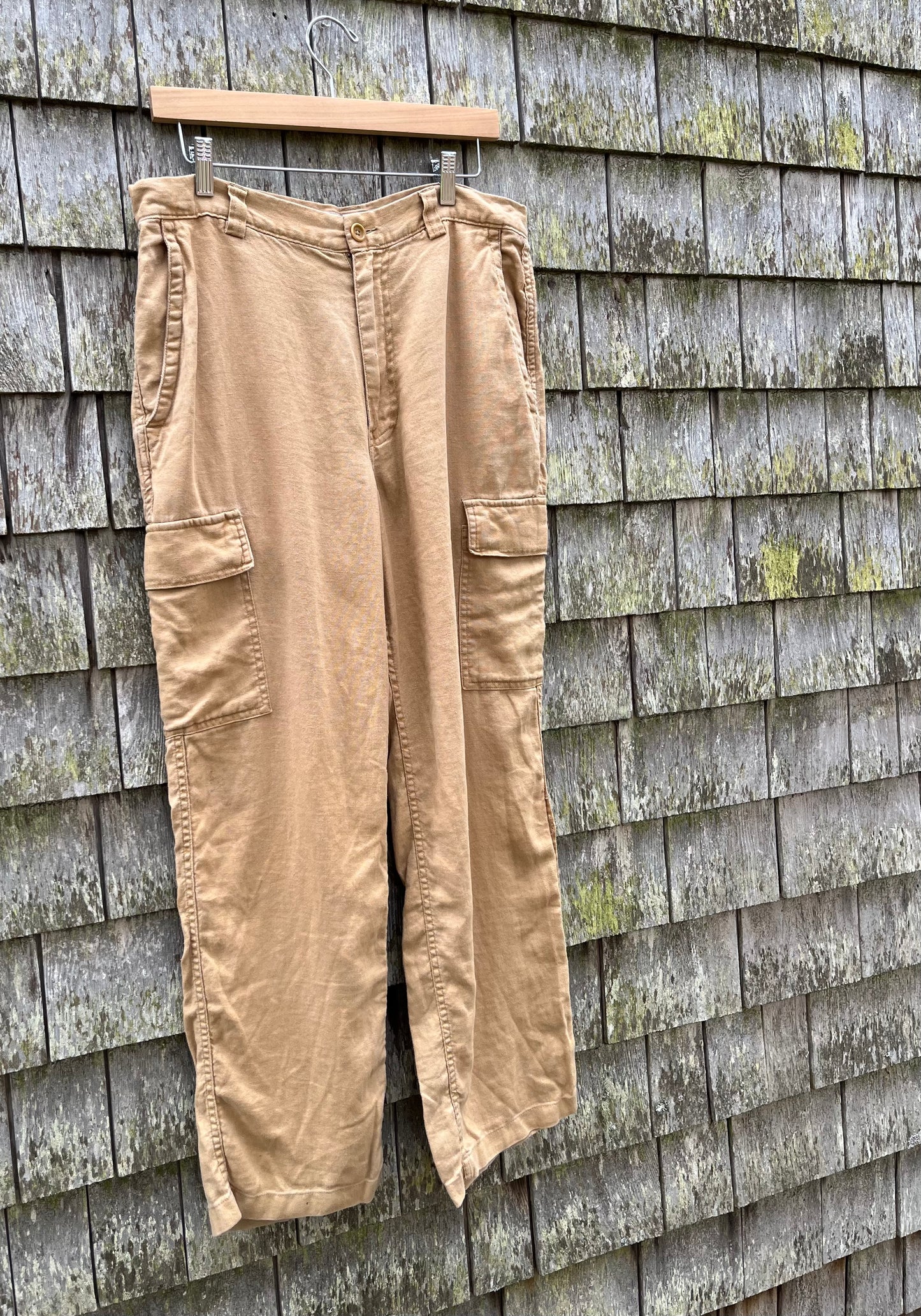 00s J.Crew Linen Cargo Pants (32/30")