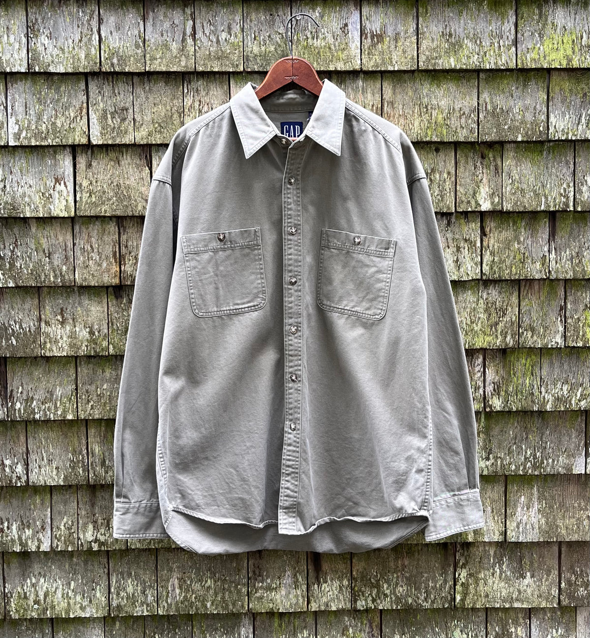 90s GAP Heavyweight Cotton Twill Button Up Shirt (XL)