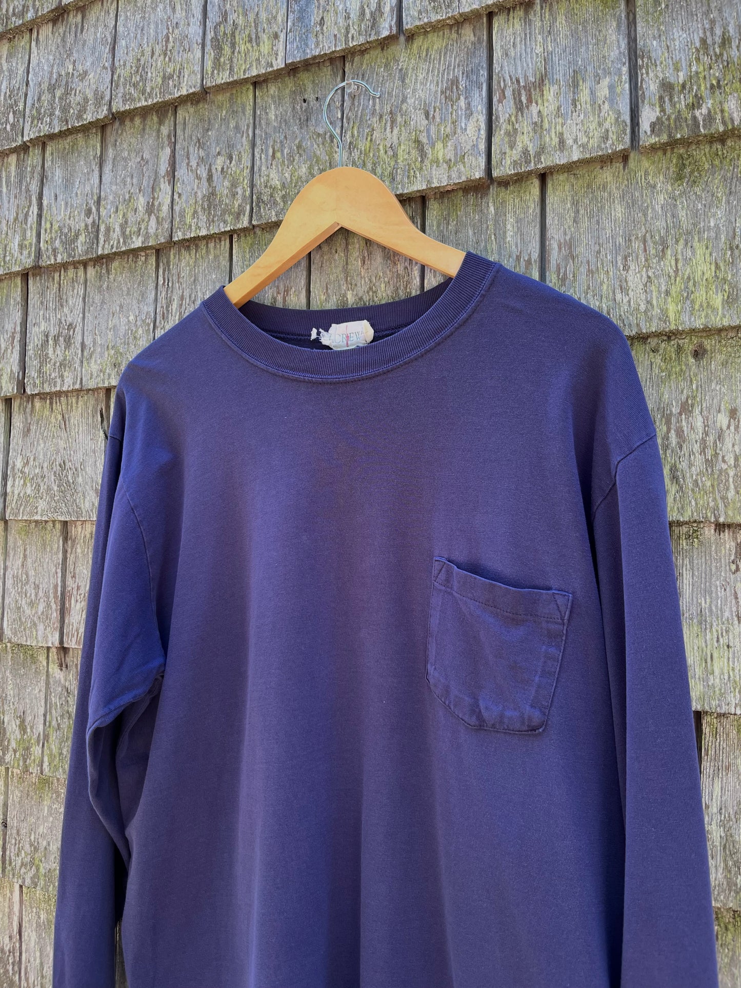 90s J.Crew Long Sleeve Cotton Pocket T-Shirt (L)