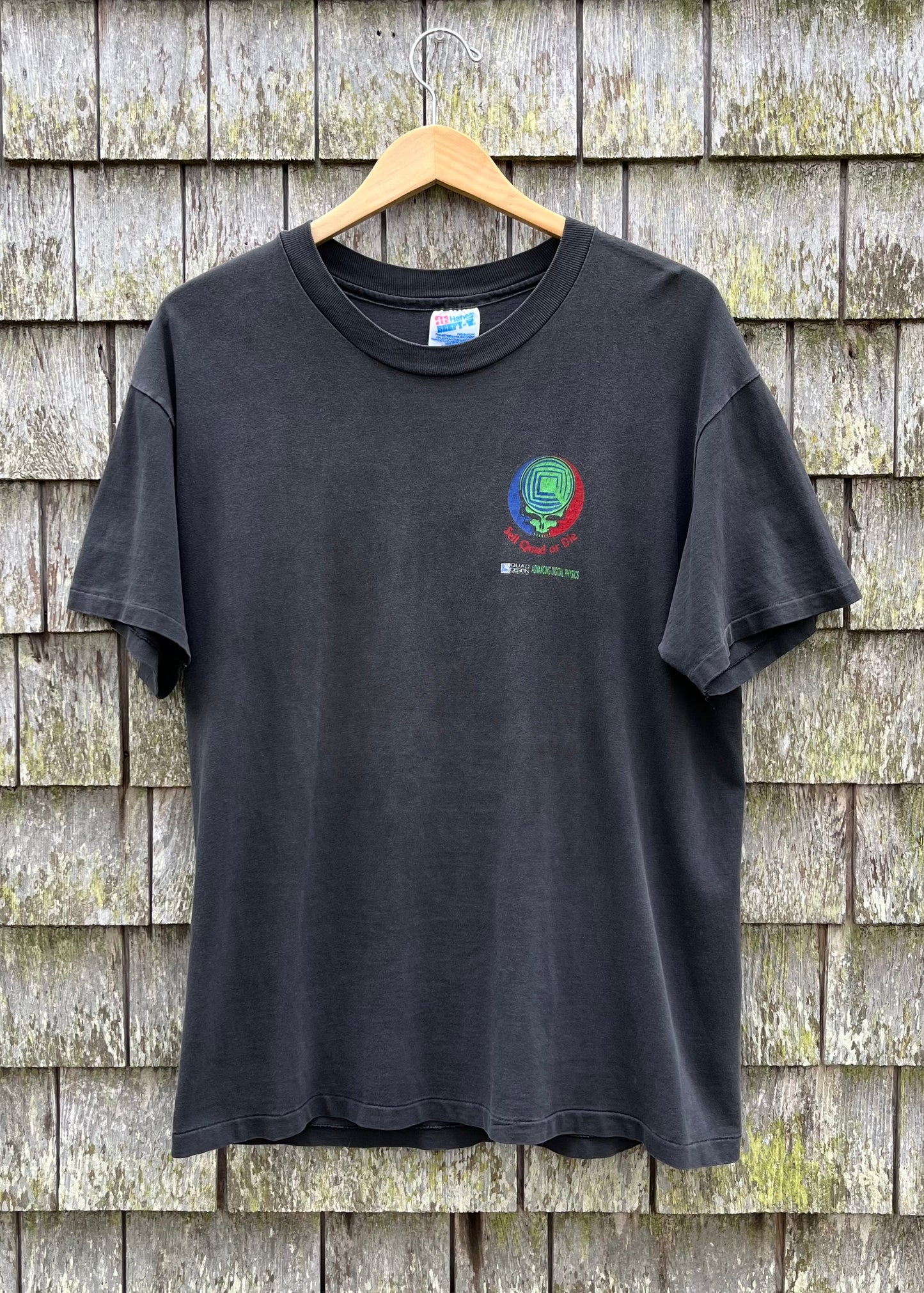 90s Quad Design Computer Graphics ‘Sell Quad or Die’ Stealie T-Shirt (L)