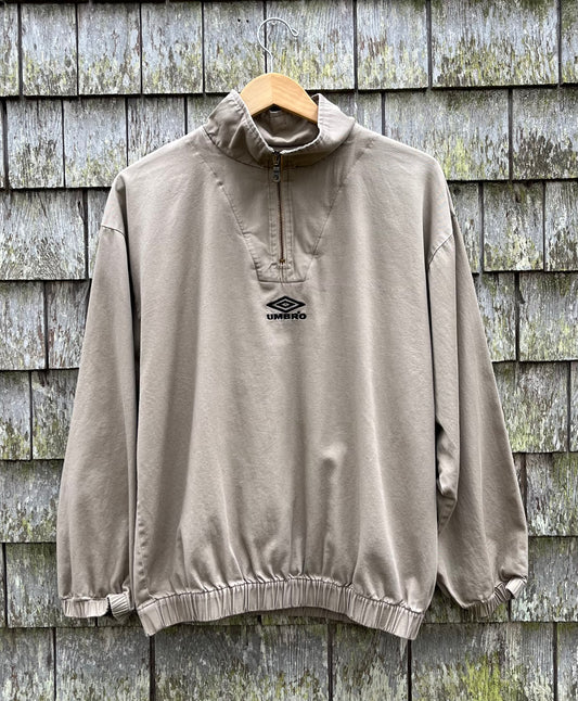 90s Umbro Cotton Quarter-Zip Pullover (M)