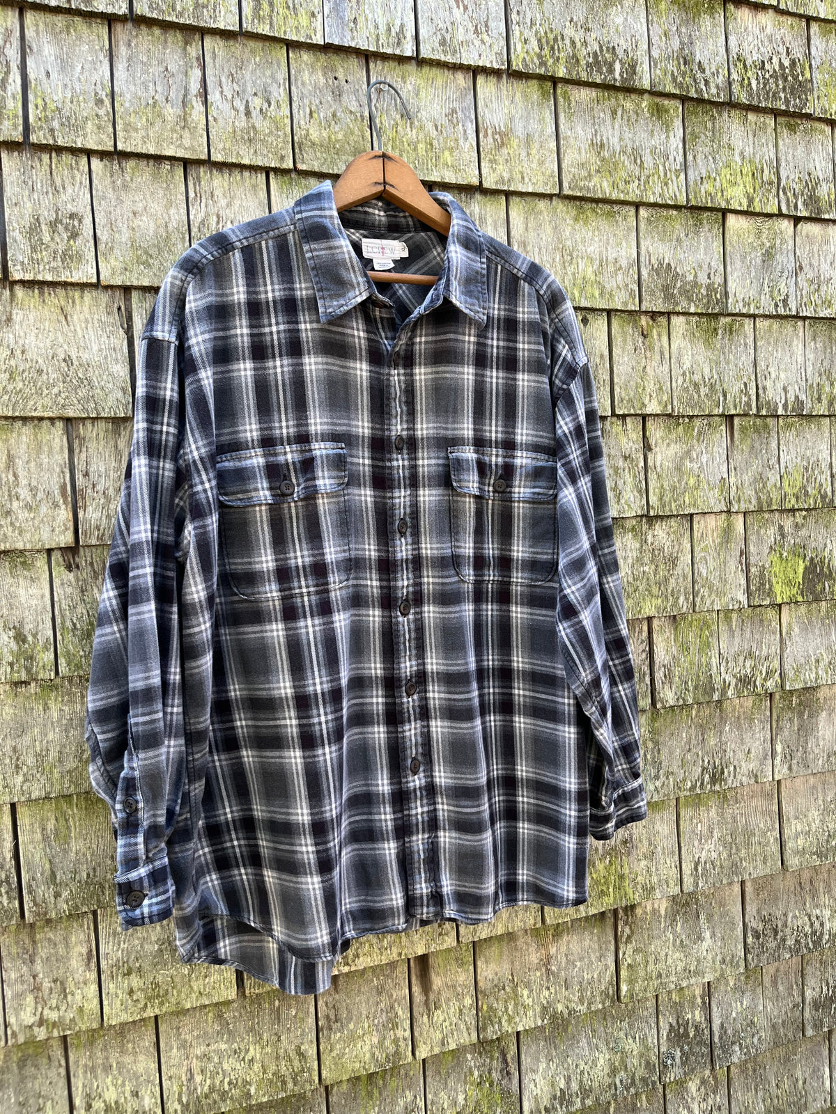 90s J.Crew Brushed Cotton Flannel Shirt (XL)