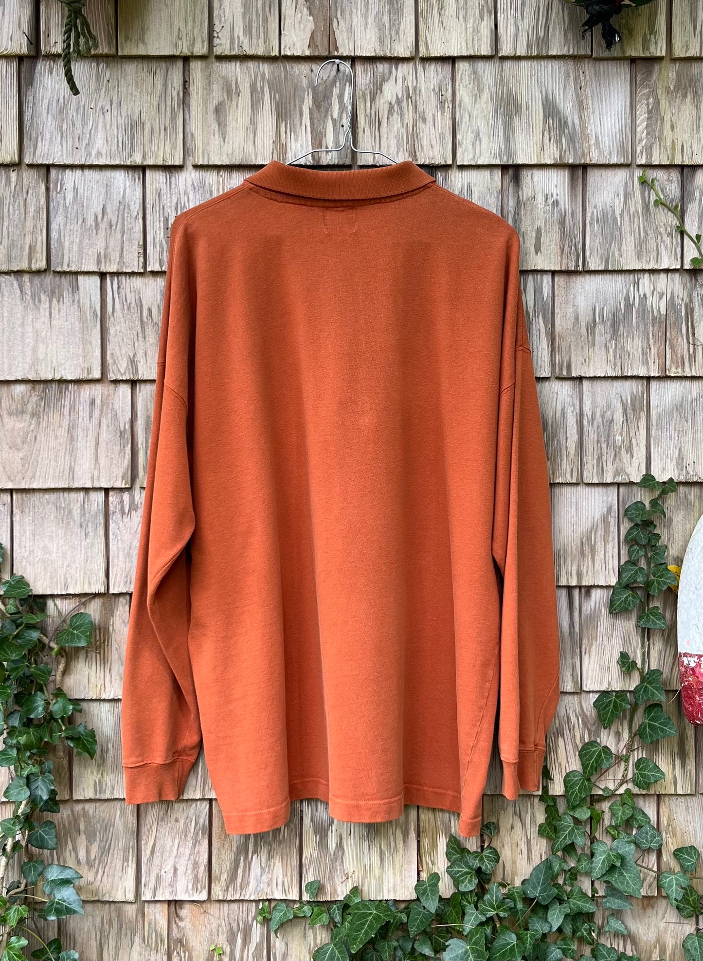 90s GAP Long Sleeve Cotton Polo Shirt (L)