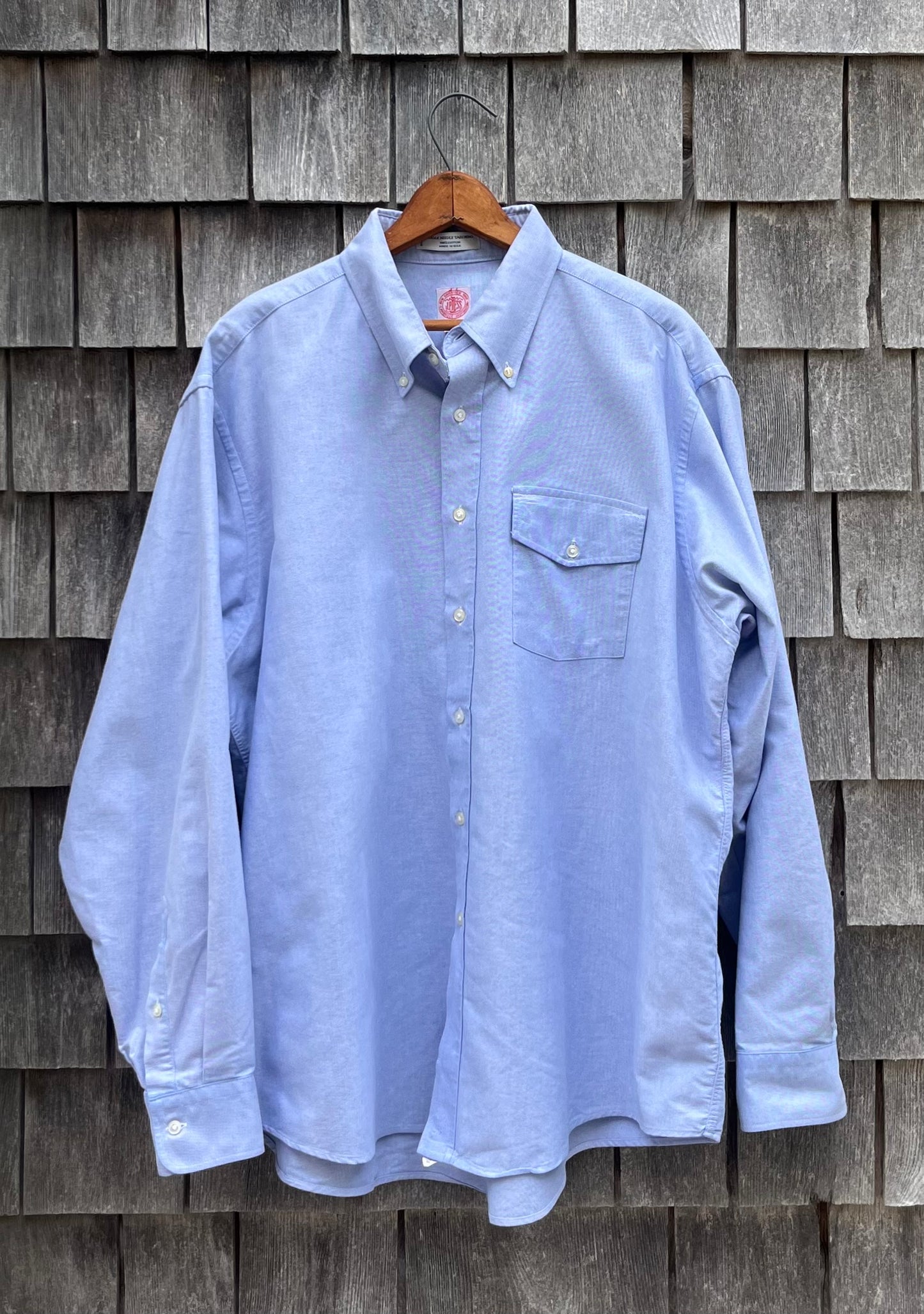 90s J. Press Flap Pocket Oxford Cloth Button Down Shirt (17.5-6)