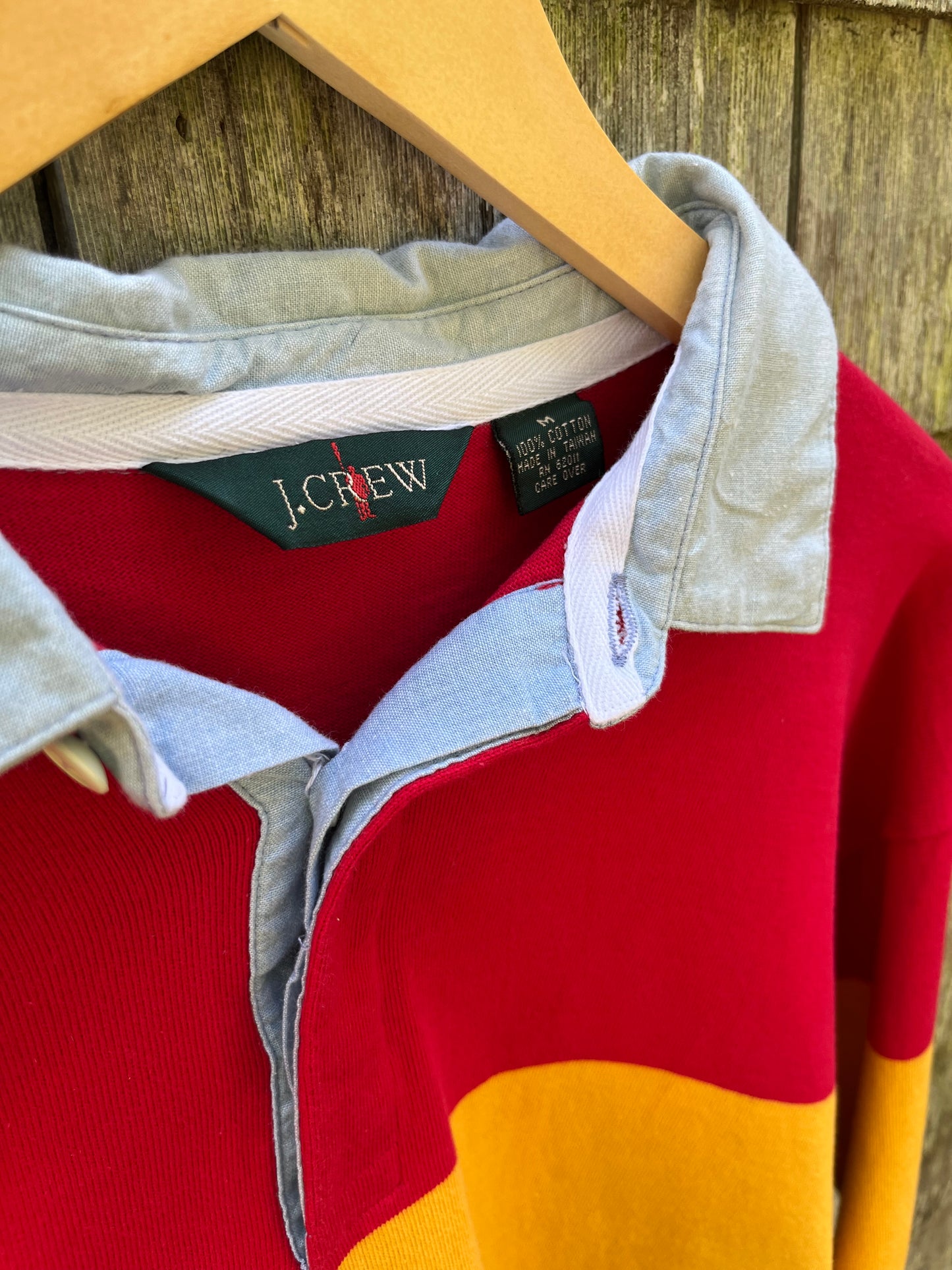 90s J.Crew Striped Cotton Rugby Shirt (L)