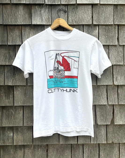 80s Cuttyhunk Martha's Vineyard Lobster T-Shirt (S/M)