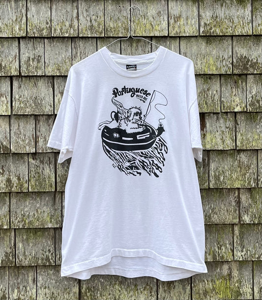 80s Portuguese Water Dog Float Fishing T-Shirt (L)