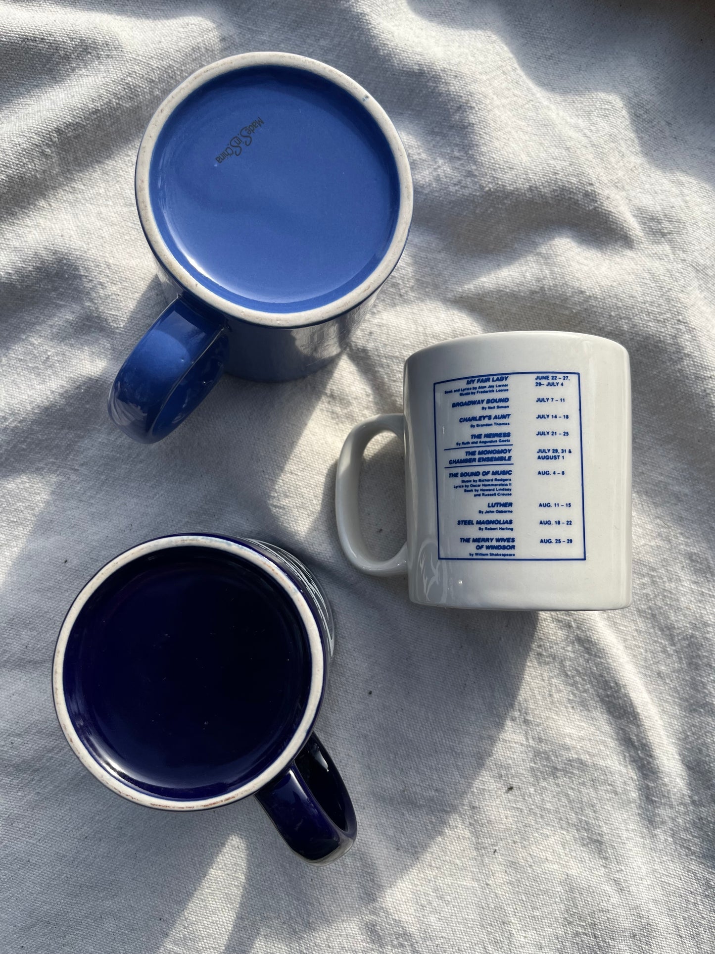 90s Monomoy Theatre Chatham Coffee Mugs (3x)