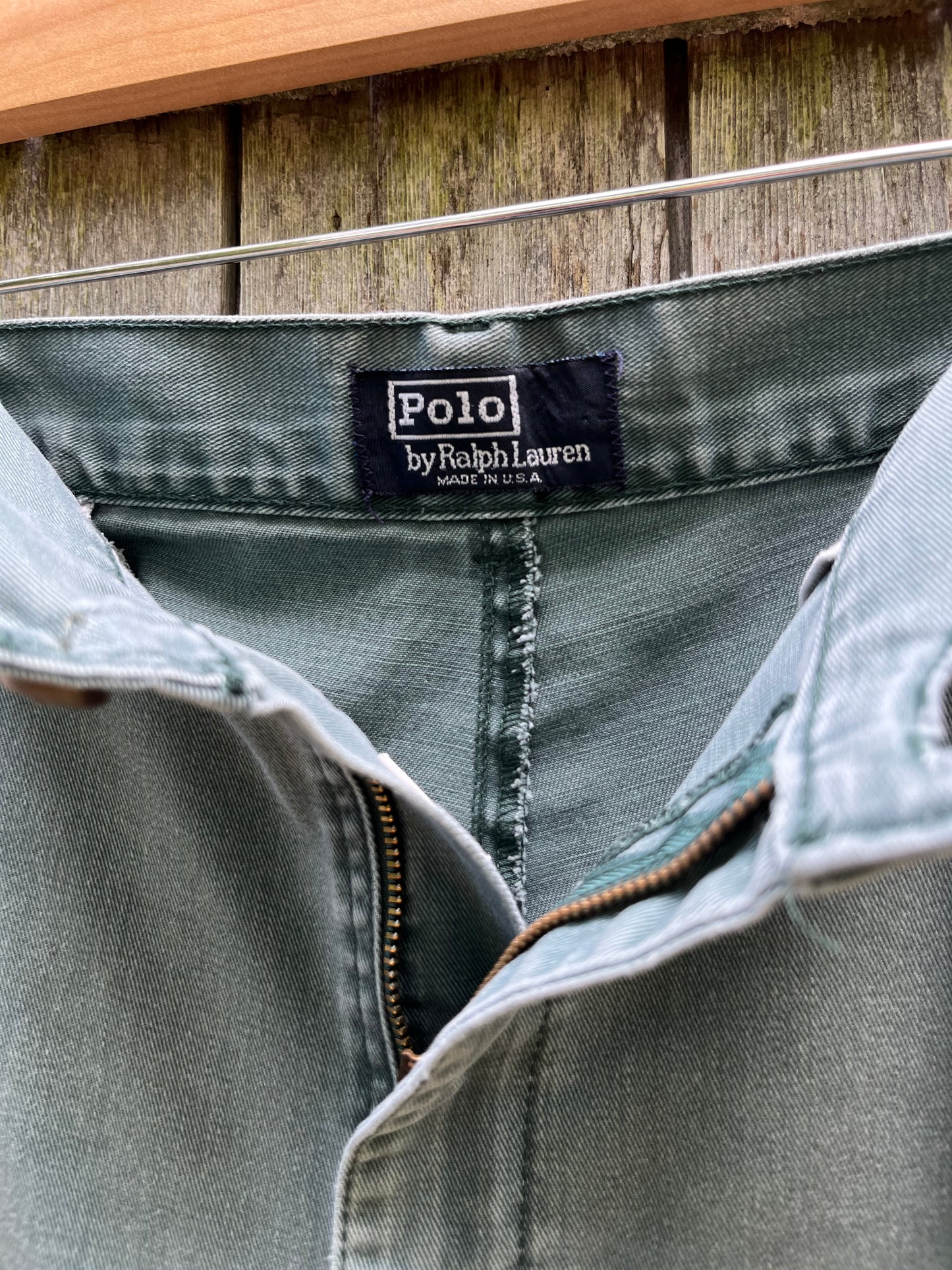 90s Polo Ralph Lauren Pleated Front Cotton Twill Shorts (34”)
