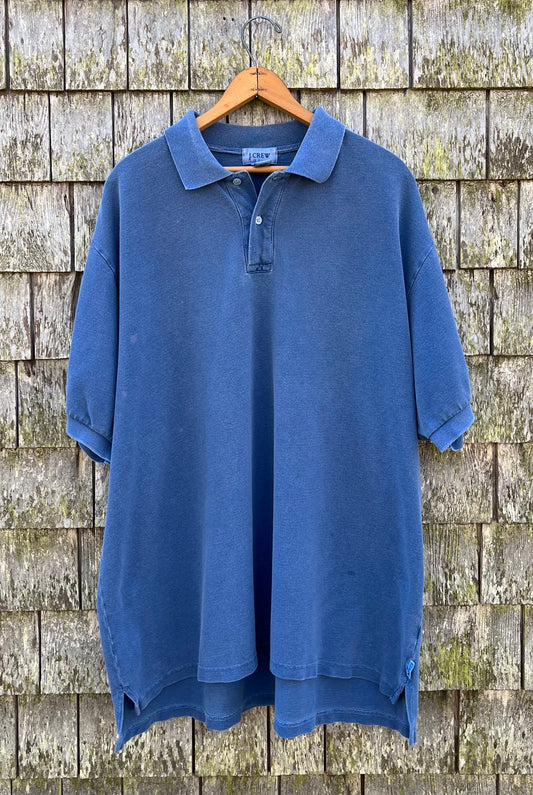 90s J.Crew Pique Cotton Pigment Dyed Polo Shirt (XXL)