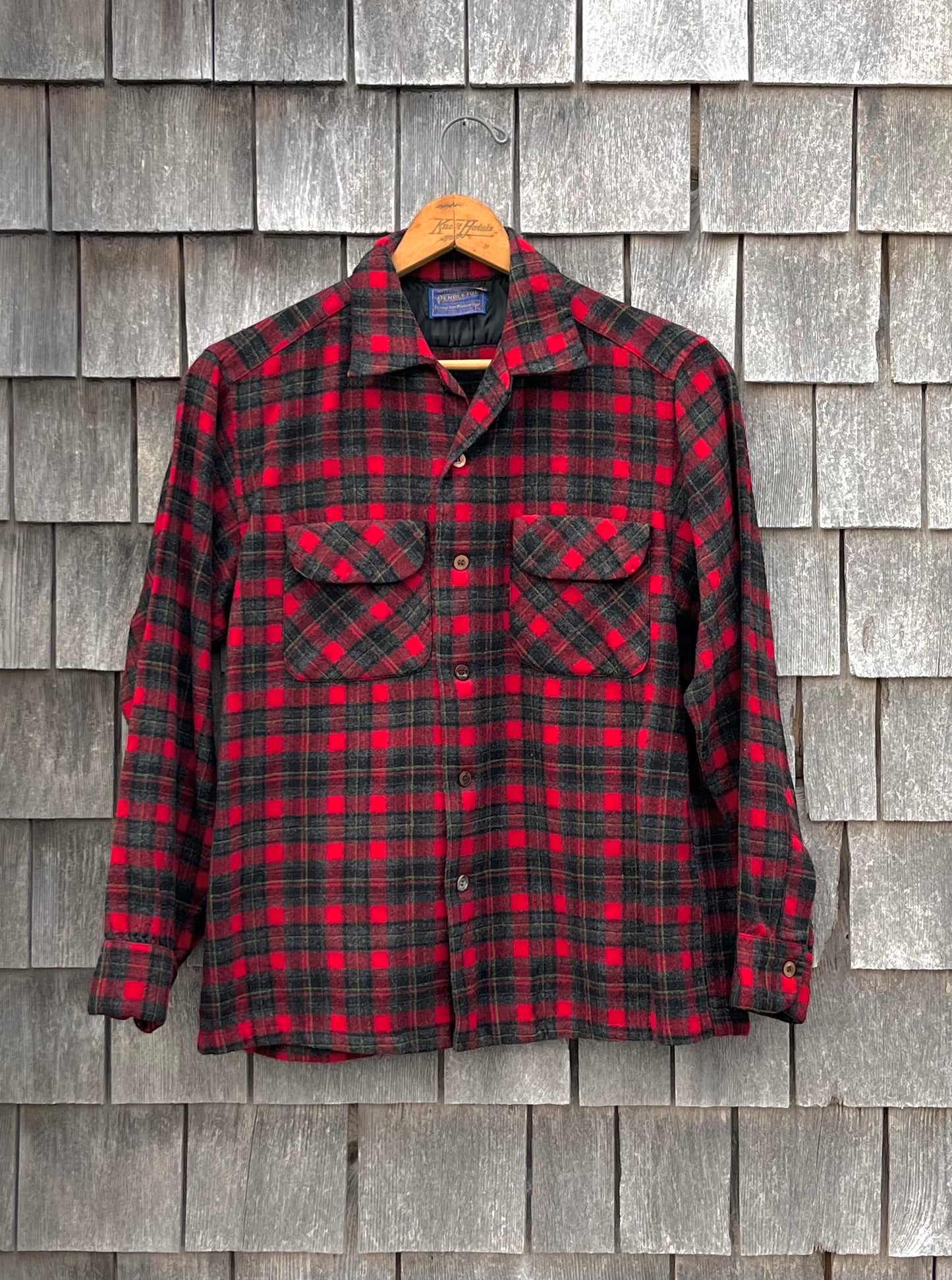 60s Pendleton Loop Collar Wool Shirt (M/L)