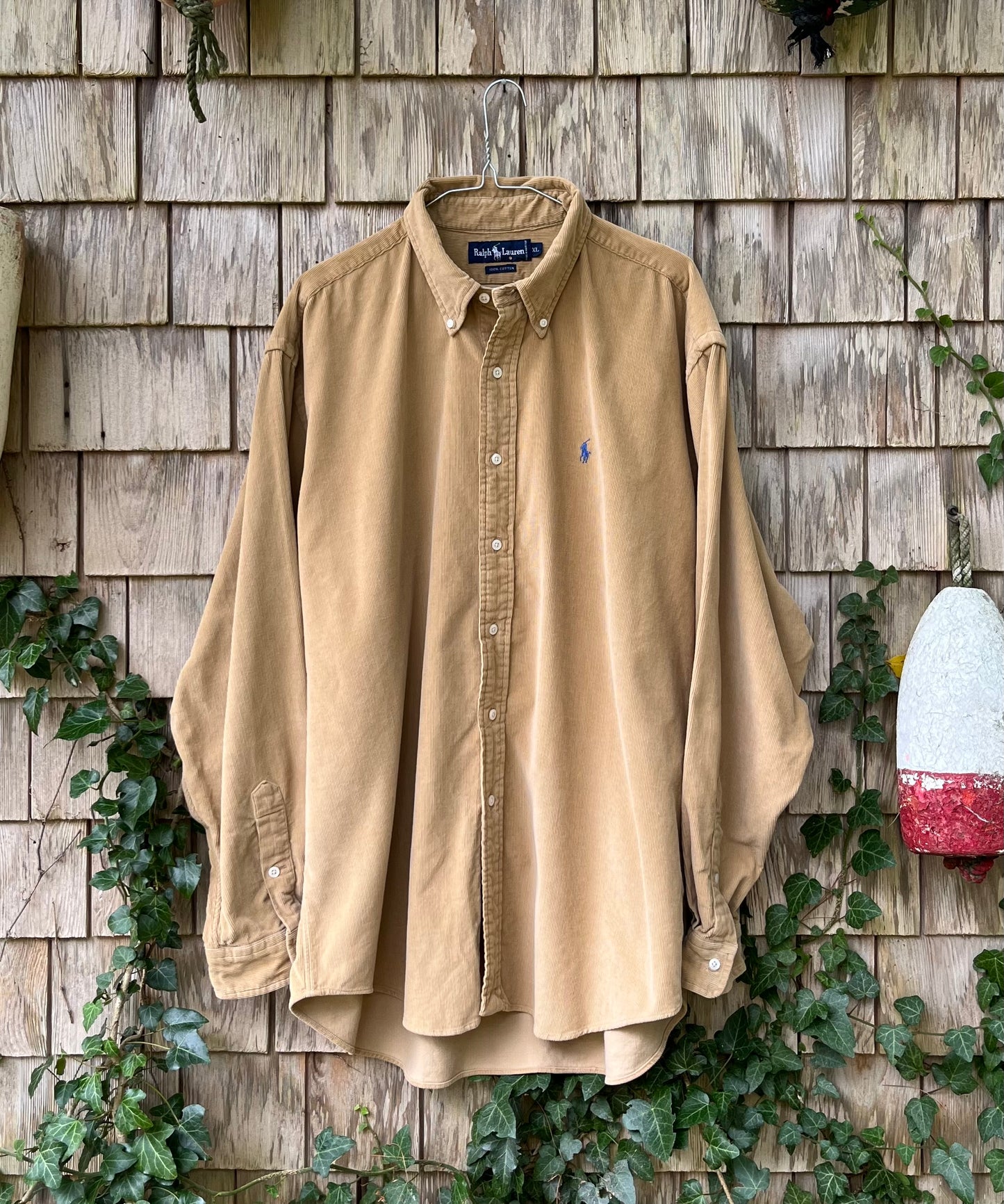 90s Polo Ralph Lauren Corduroy Button Down Shirt (XL/XXL)