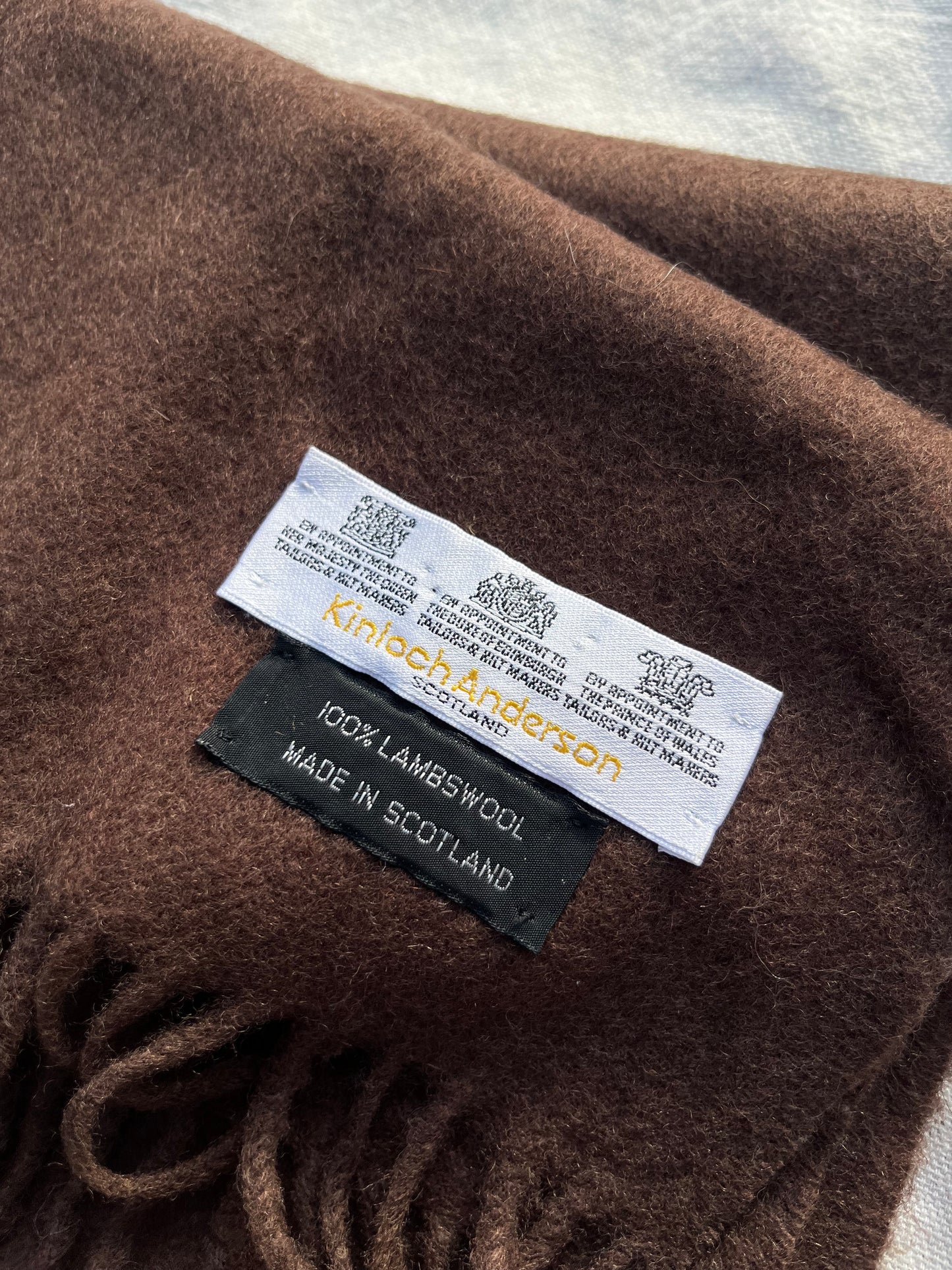 80s Kinloch Anderson of Scotland 100% Lambswool Scarf