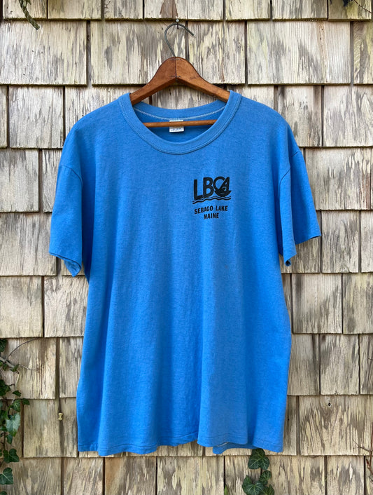 70s Sebago Lake Maine Sailing T-Shirt (L)