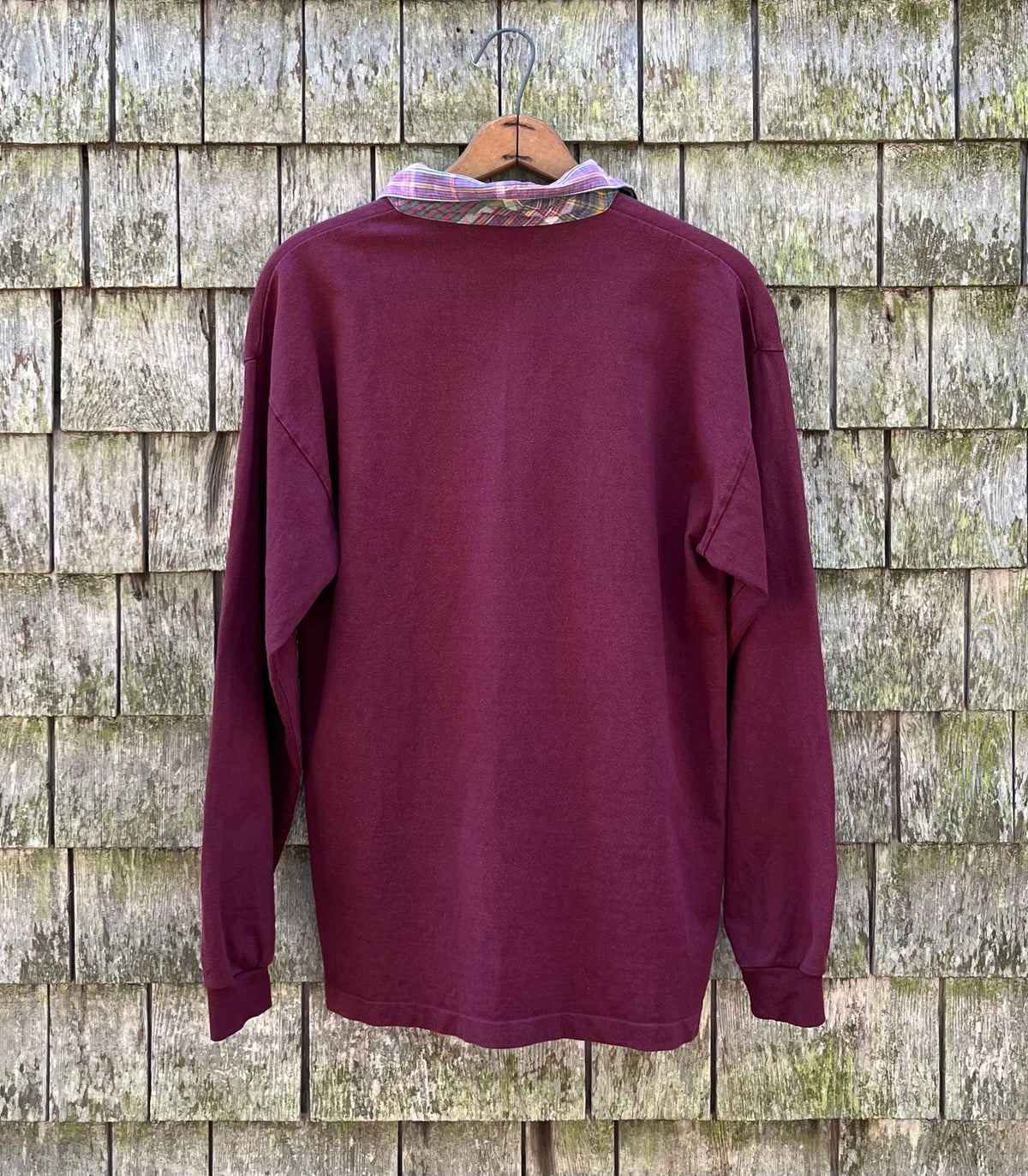 90s J.Crew Madras Collar Rugby Shirt (M)