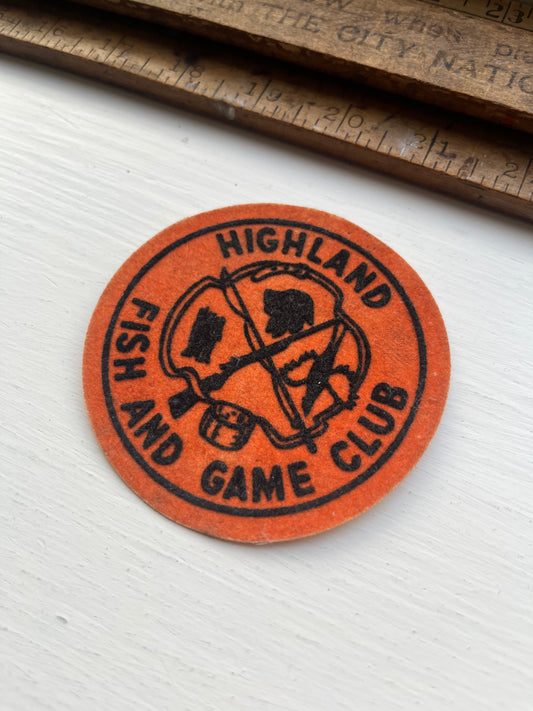 50s Highland Fish & Game Club Truro MA Felt Patch