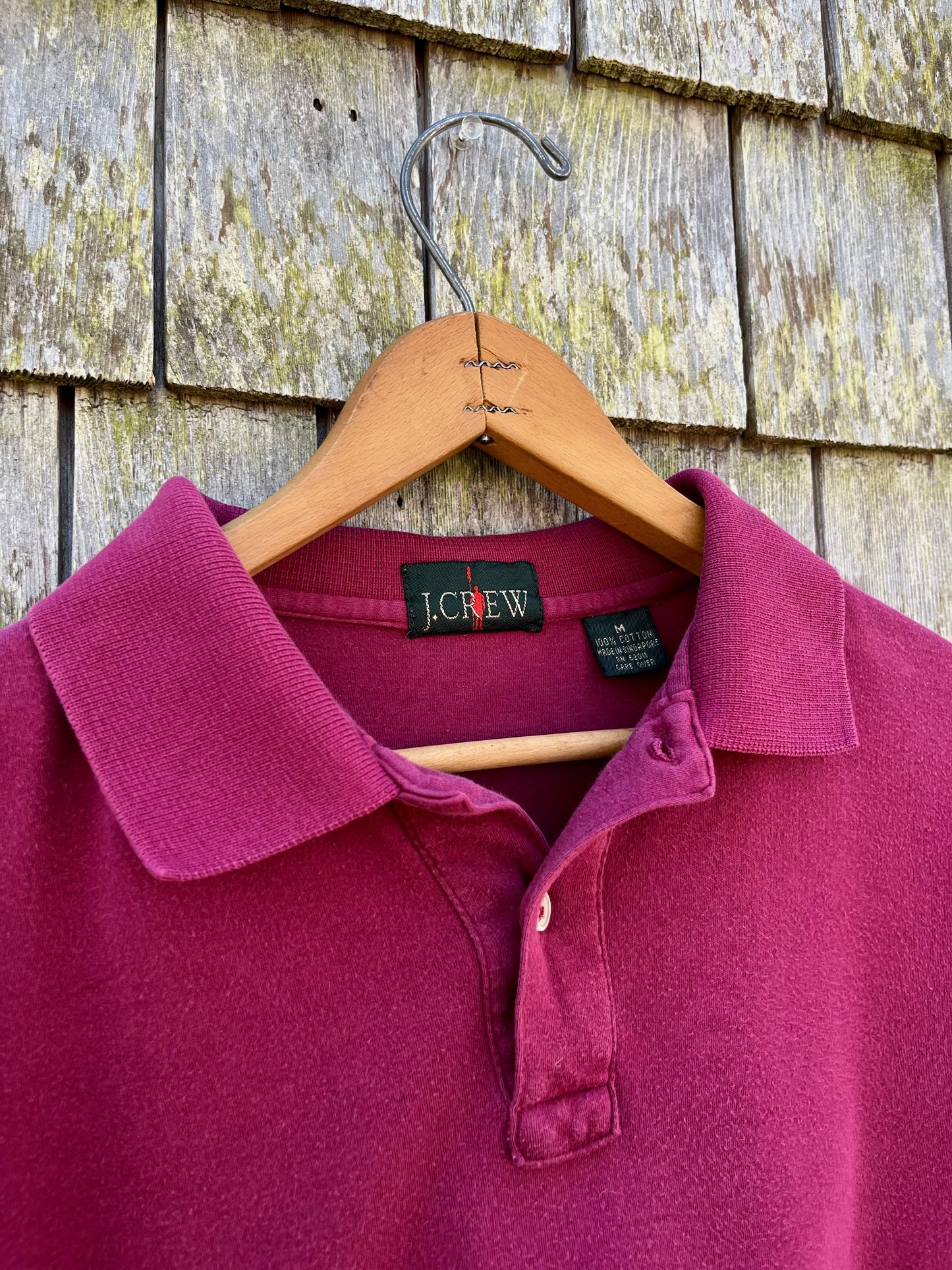 90s J.Crew Cotton Jersey Knit Polo Shirt (M)