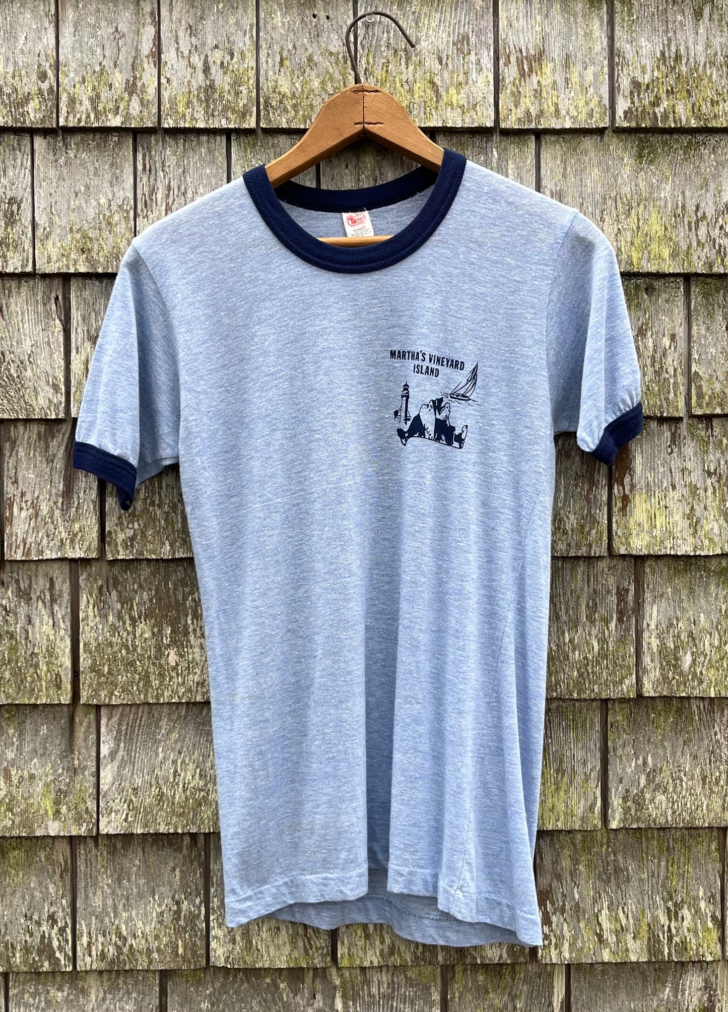 80s Martha’s Vineyard Island Ringer T-Shirt (XS)