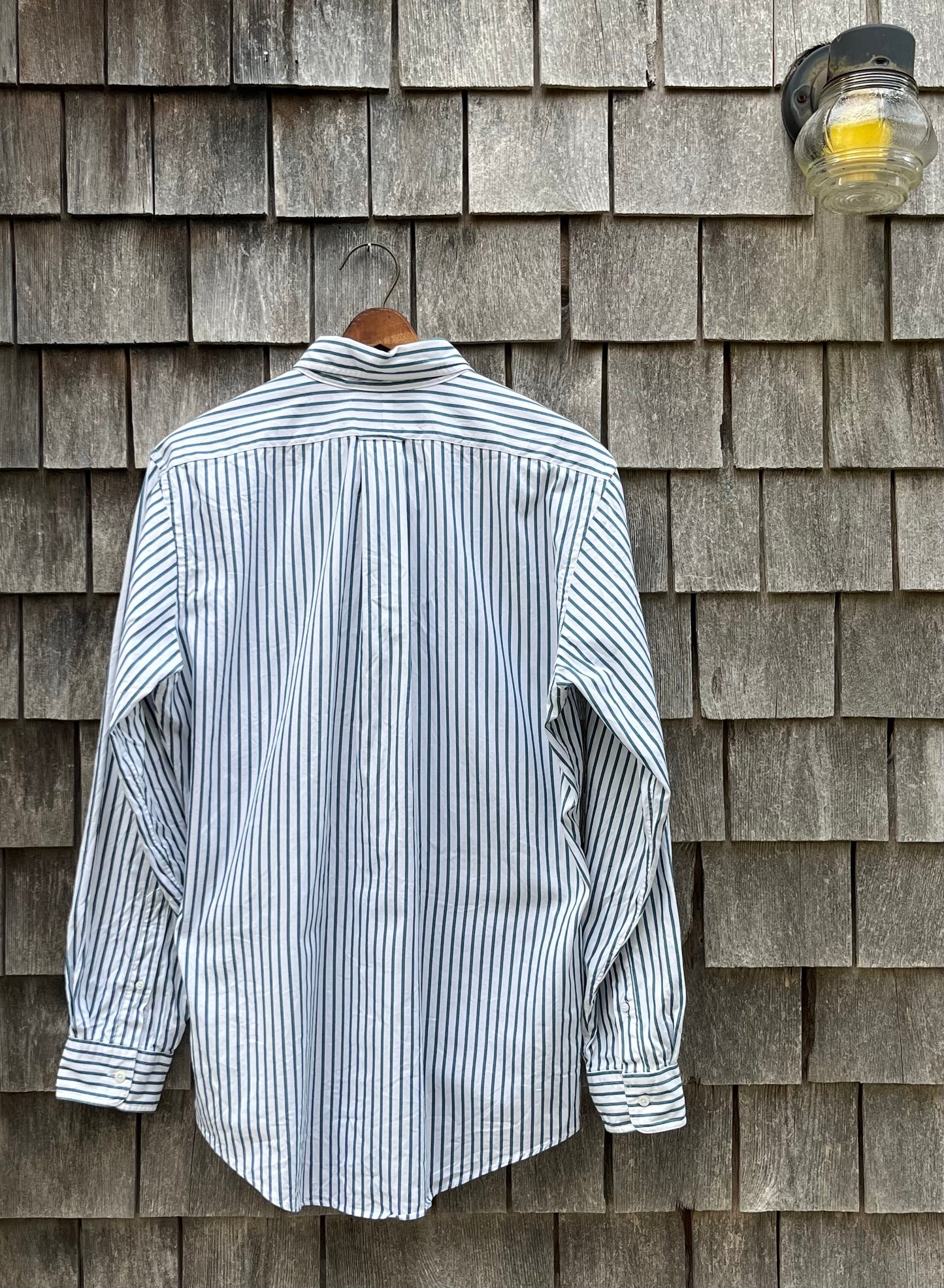 90s Lands’ End Candy Stripe Pinpoint Oxford Button Down Shirt (16.5 / 35)