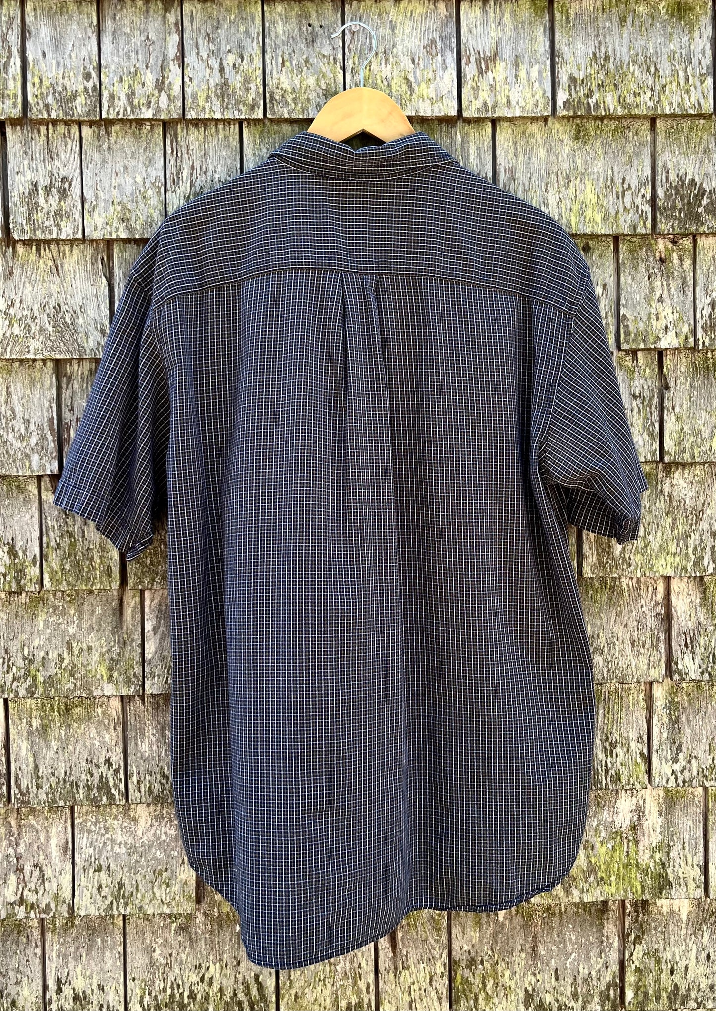 90s J.Crew Lightweight Cotton Check Button Front Shirt (L)