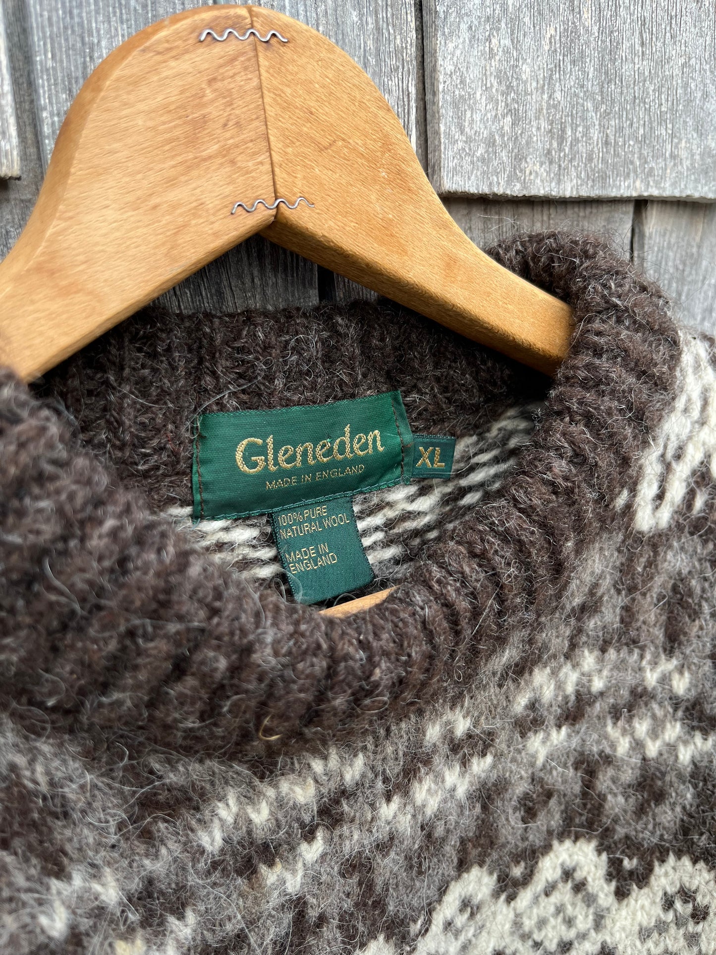 90s Gleneden England Heavyweight Oiled Wool Sweater (XL)