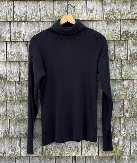 90s Polo Ralph Lauren Ribbed Cotton Turtleneck (L)
