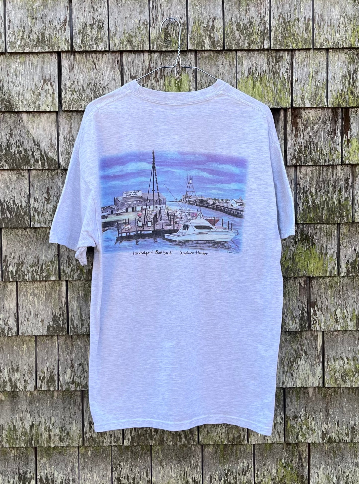 00s Harwichport Boatyard Wychmere Harbor T-Shirt (M)