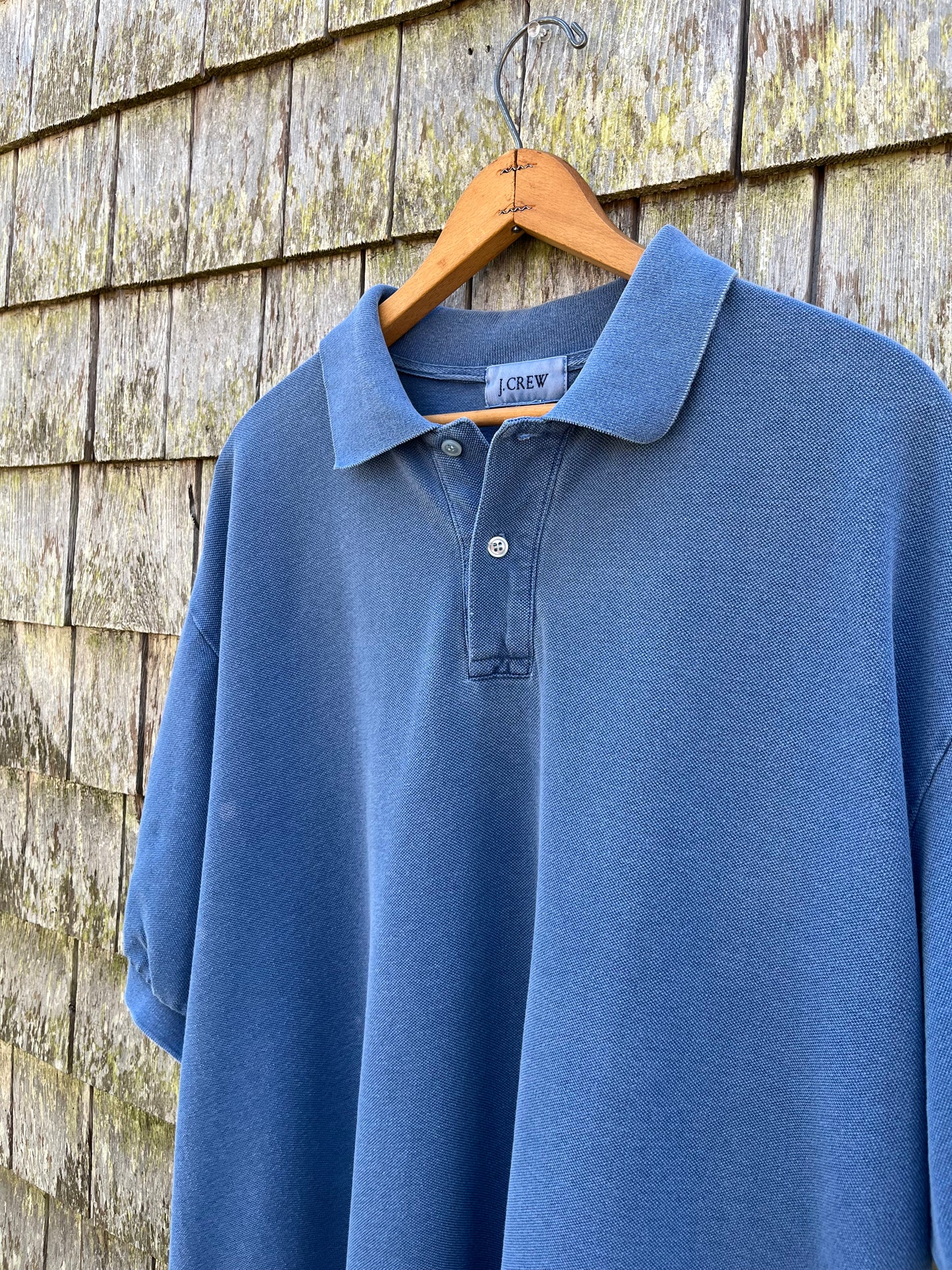 90s J.Crew Pique Cotton Pigment Dyed Polo Shirt (XXL)